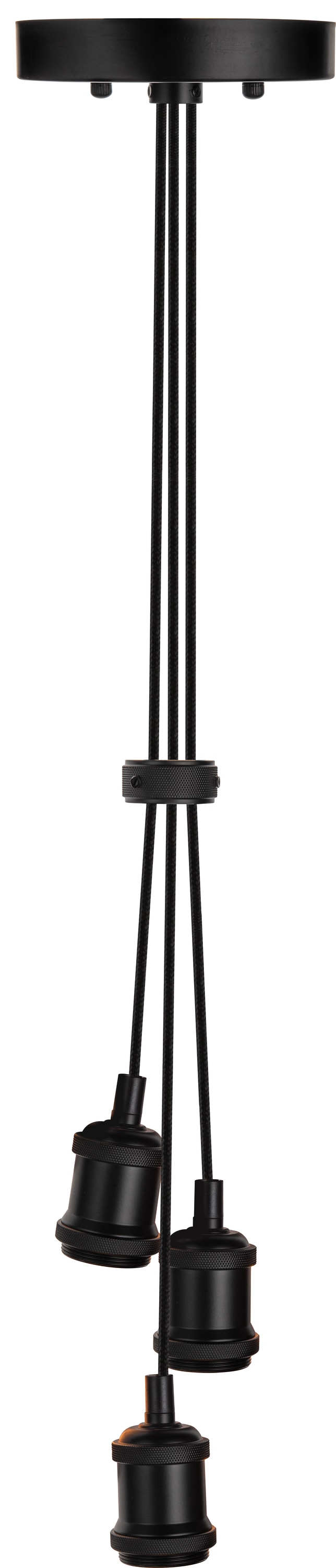 LUXULA Pendelleuchte Avocado 3 flammig, für 3 x E27, Metall, 1,5 m Textilkabel, schwarz LUXULA Pendelleuchte Avocado 3 flammig, für 3 x E27, Metall, 1,5 m Textilkabel, schwarz