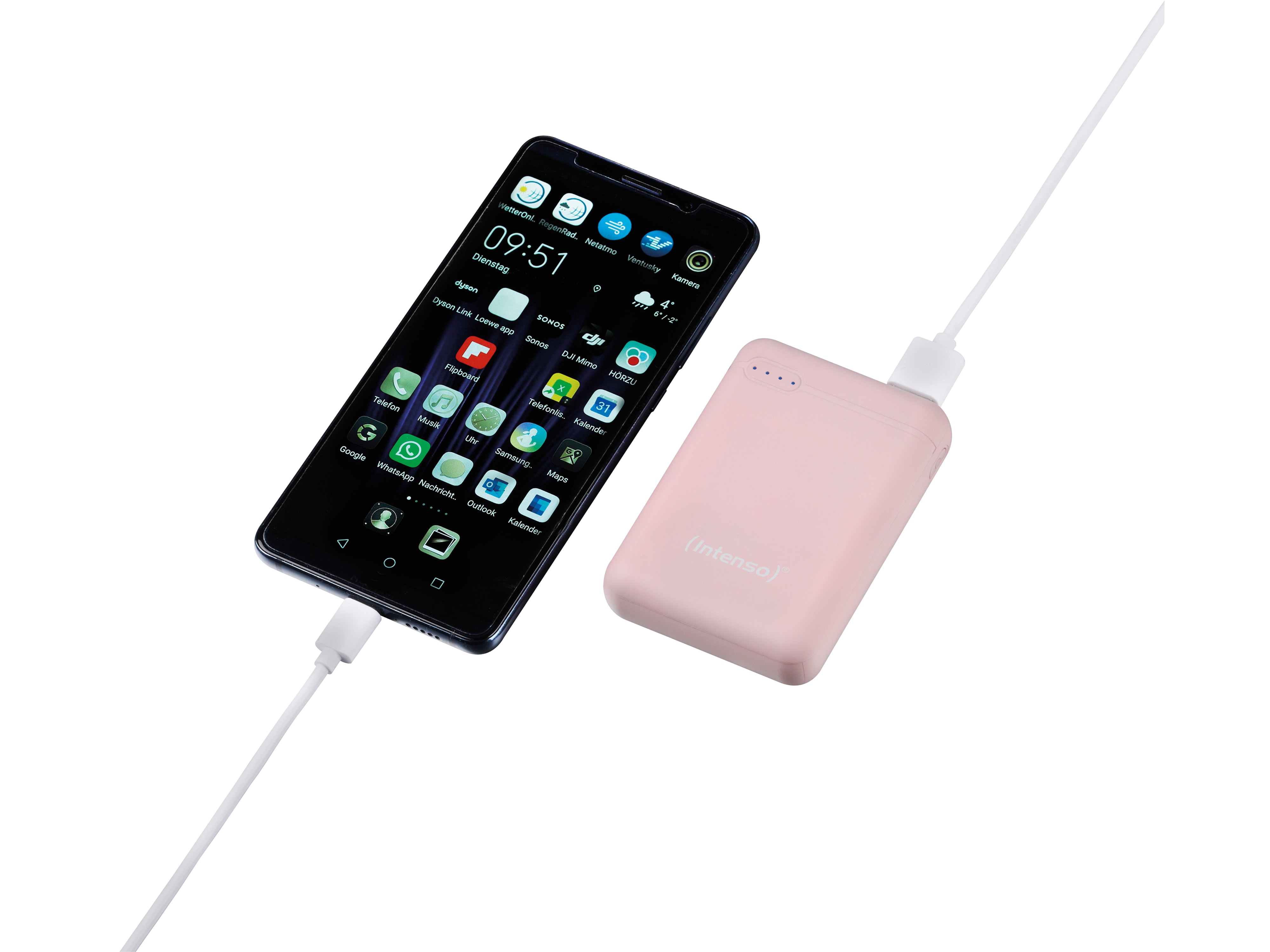 INTENSO USB Powerbank 7313533 XS 10000, 10.000 mAh, rose INTENSO USB Powerbank 7313533 XS 10000, 10.000 mAh, rose
