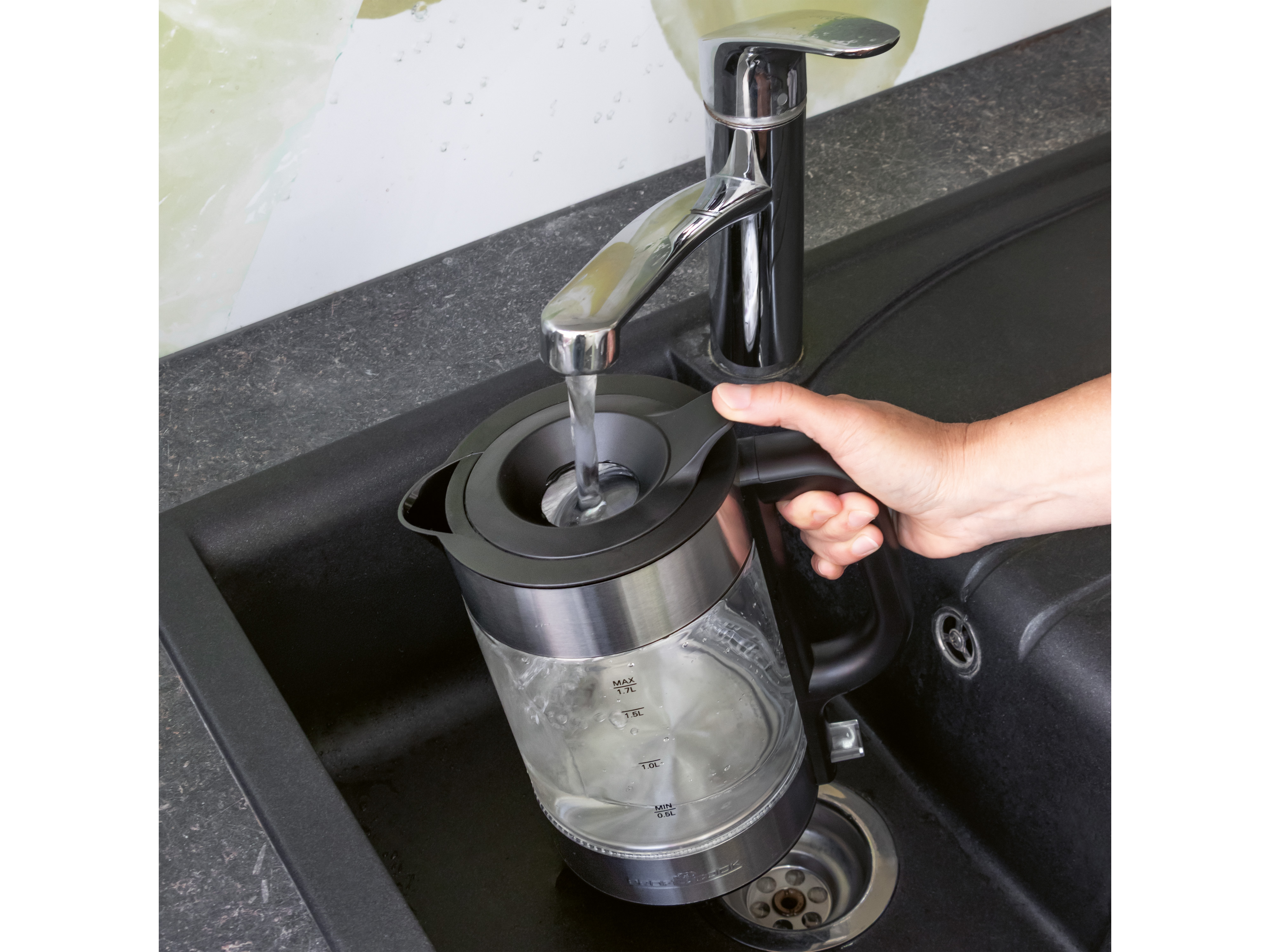 PROFI COOK Glas-Wasserkocher PC-WKS 1322, 1,7L, Glas & Edelstahl, 2200 W, Inox PROFICOOK Glas-Wasserkocher PC-WKS 1322, 1,7L, Glas & Edelstahl, 2200 W, Inox