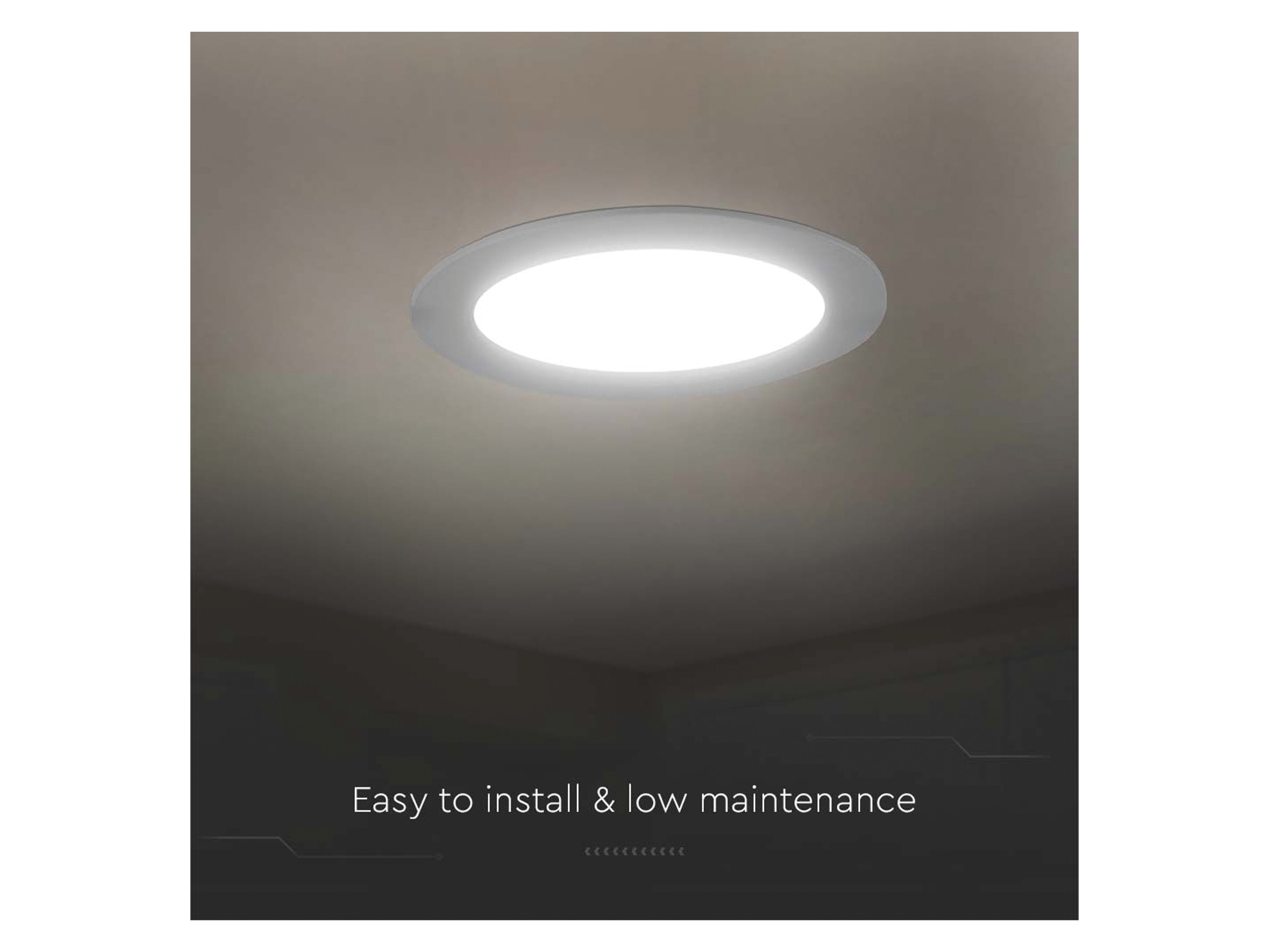 V-TAC LED-Einbauleuchte VT-61018, EEK: E, 18 W, 1980 lm, 4000 K V-TAC LED-Einbauleuchte VT-61018, EEK: E, 18 W, 1980 lm, 4000 K