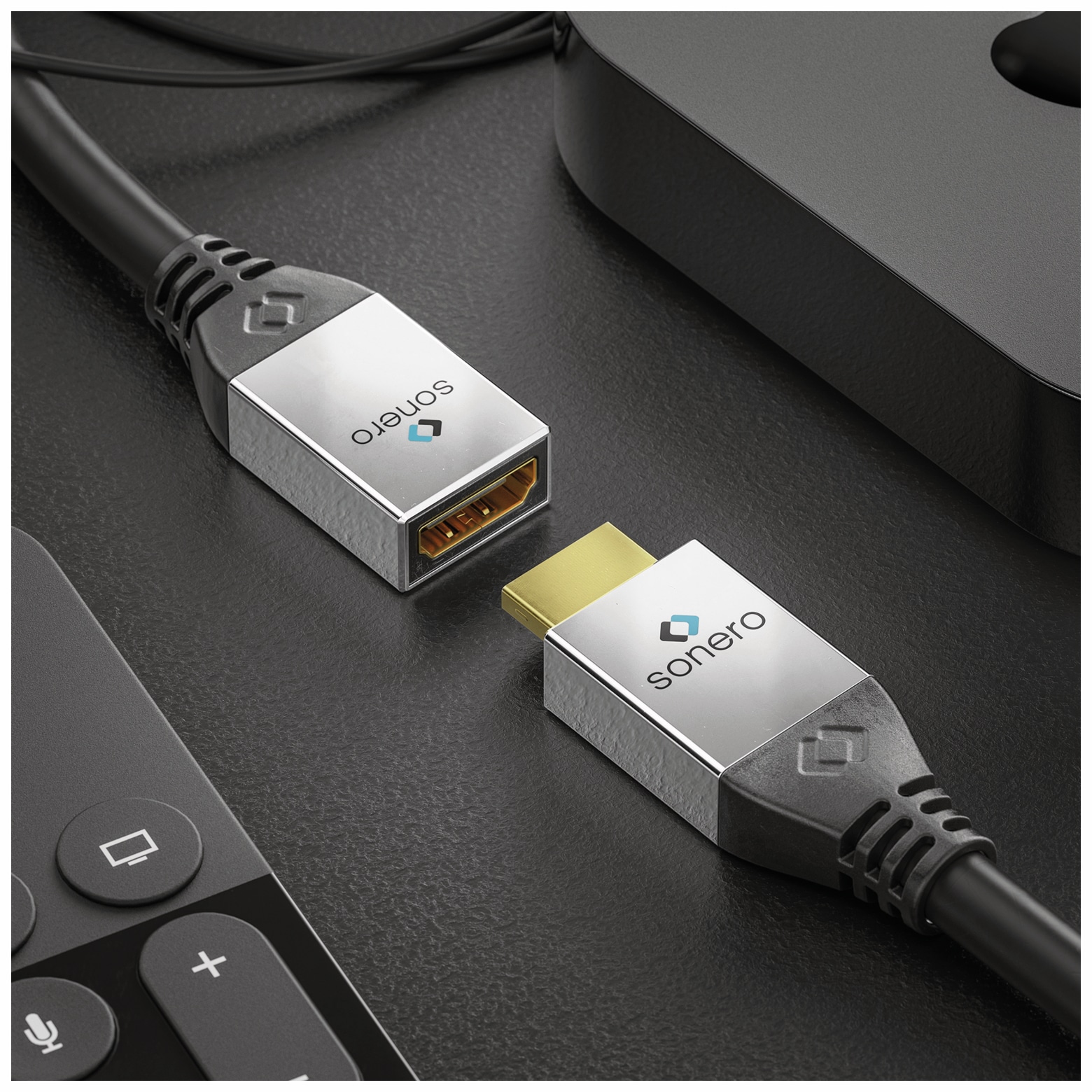 SONERO HDMI-Adapter Metallstecker, 0,25 m, micro-Stecker/Kupplung