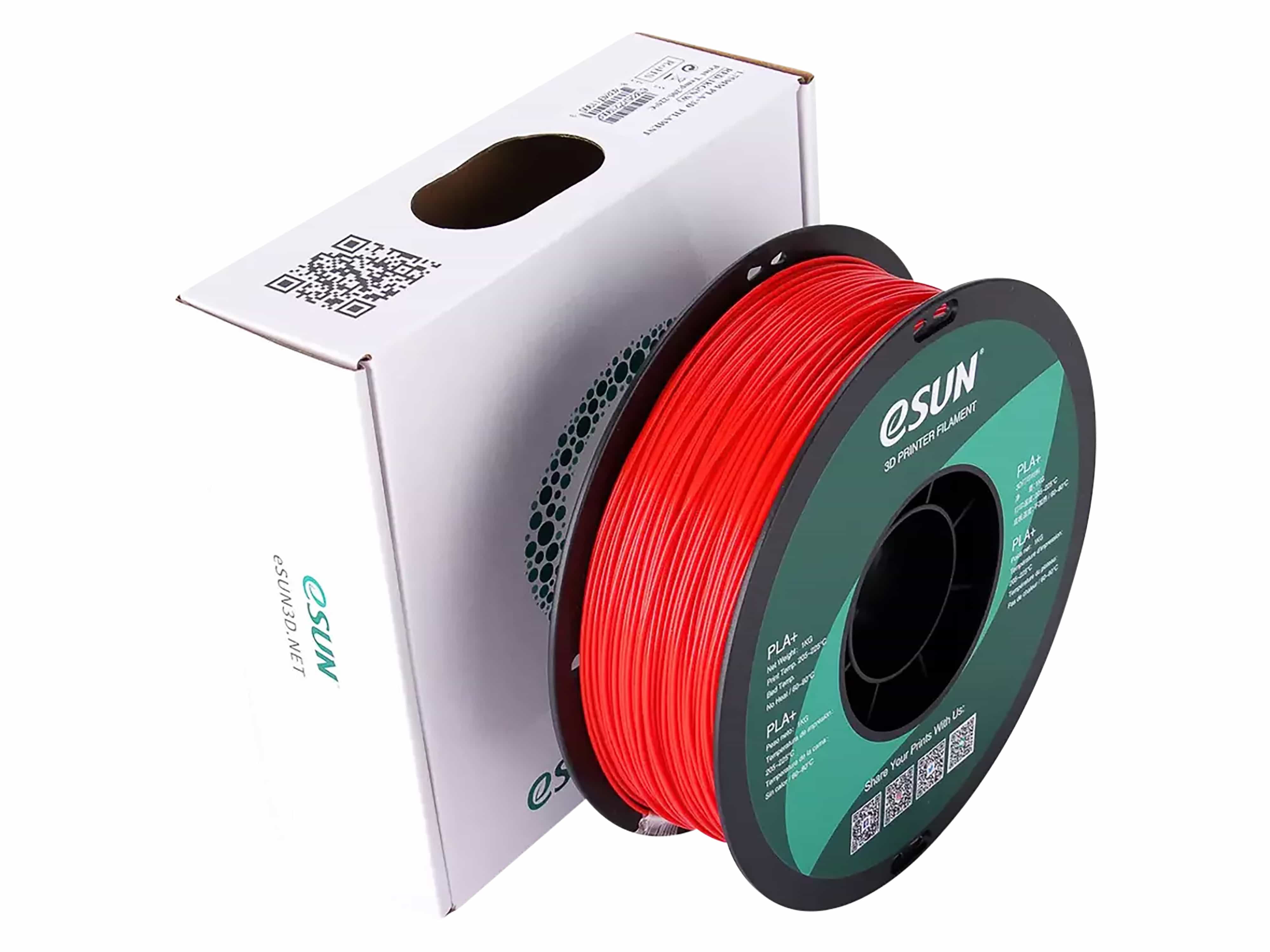 3D Filament PLA+, 1 kg, rot, 1,75 mm ESUN 3D Filament PLA+, 1 kg, rot, 1,75 mm