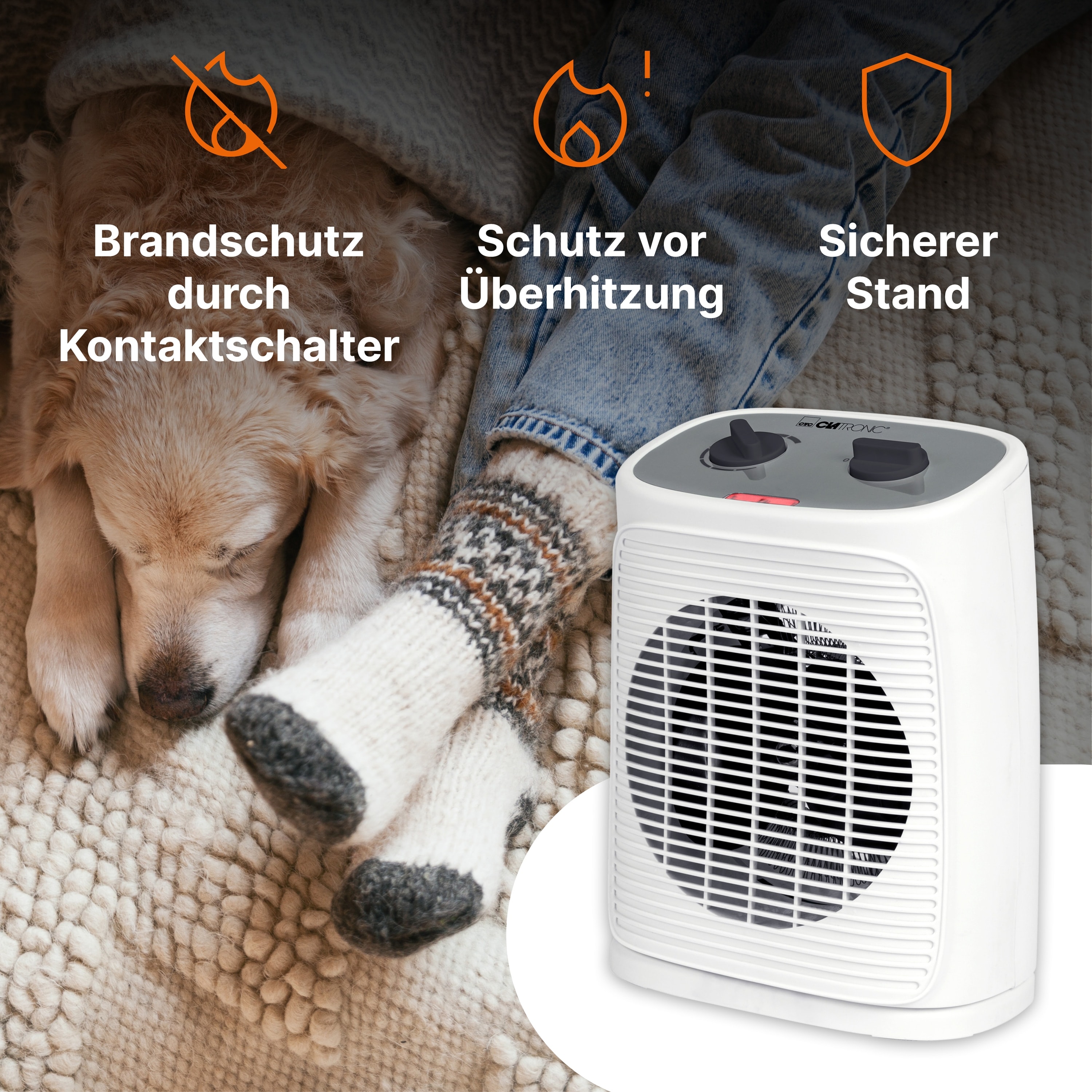 CLATRONIC Heizlüfter HL 3800, 2000 W, weiß CLATRONIC Heizlüfter HL 3800, 2000 W, weiß