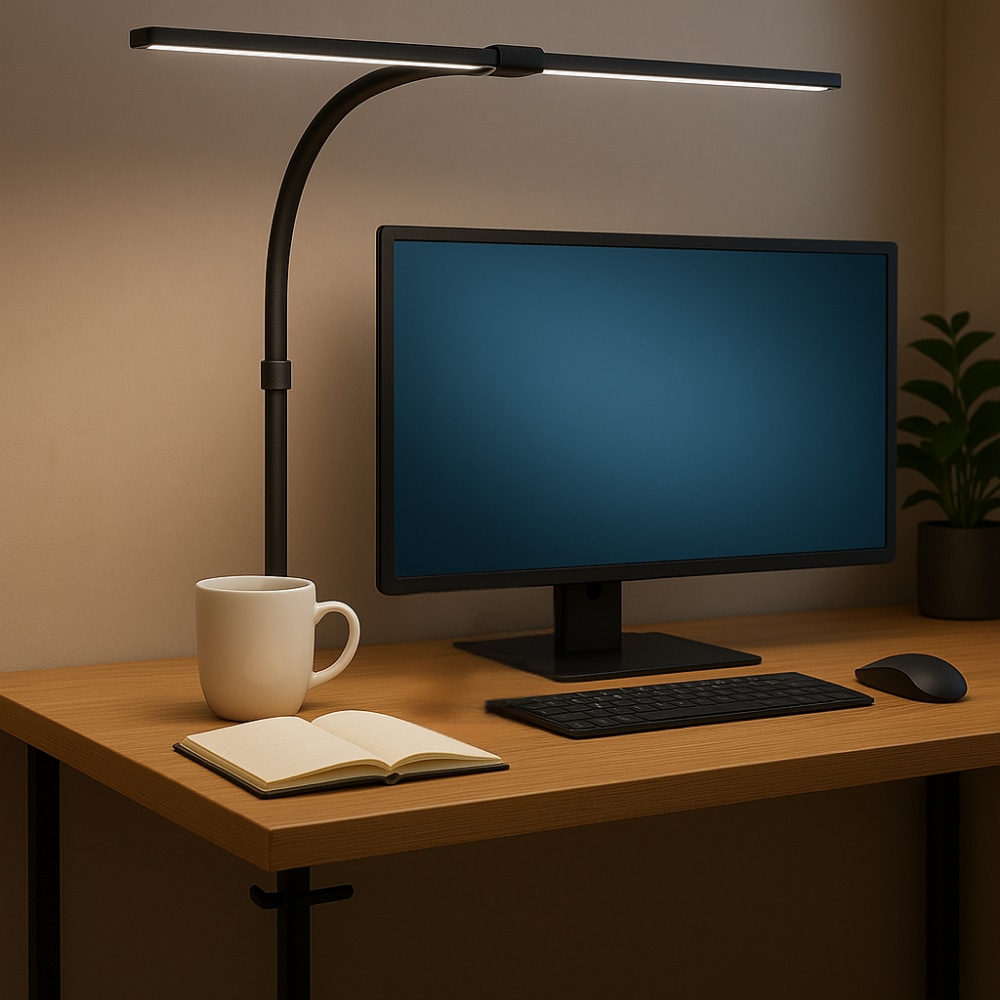LUXULA LED-Schreibtischleuchte, EEK: G, 24 W, 800 lm, CCT, schwarz LUXULA LED-Schreibtischleuchte, EEK: G, 24 W, 800 lm, CCT, schwarz