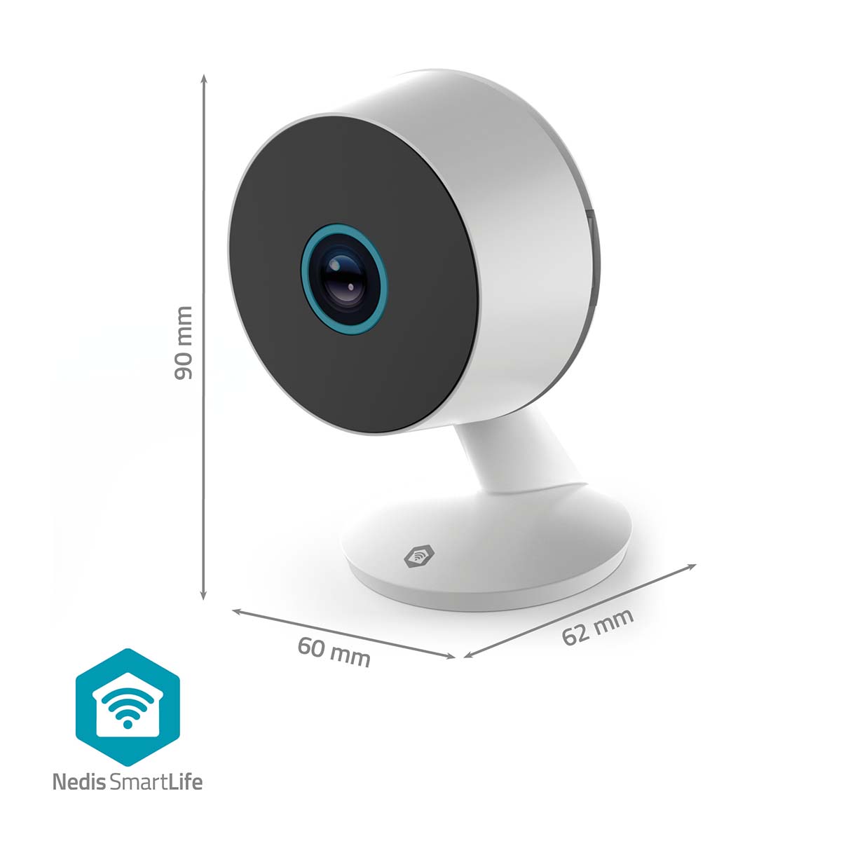 NEDIS SmartLife Indoor Kamera WIFICI08CWT, 3MP Full HD 1296p, Nachtsicht, Bewegungsmelder, weiß NEDIS SmartLife Indoor Kamera WIFICI08CWT, 3MP Full HD 1296p, Nachtsicht, Bewegungsmelder, weiß