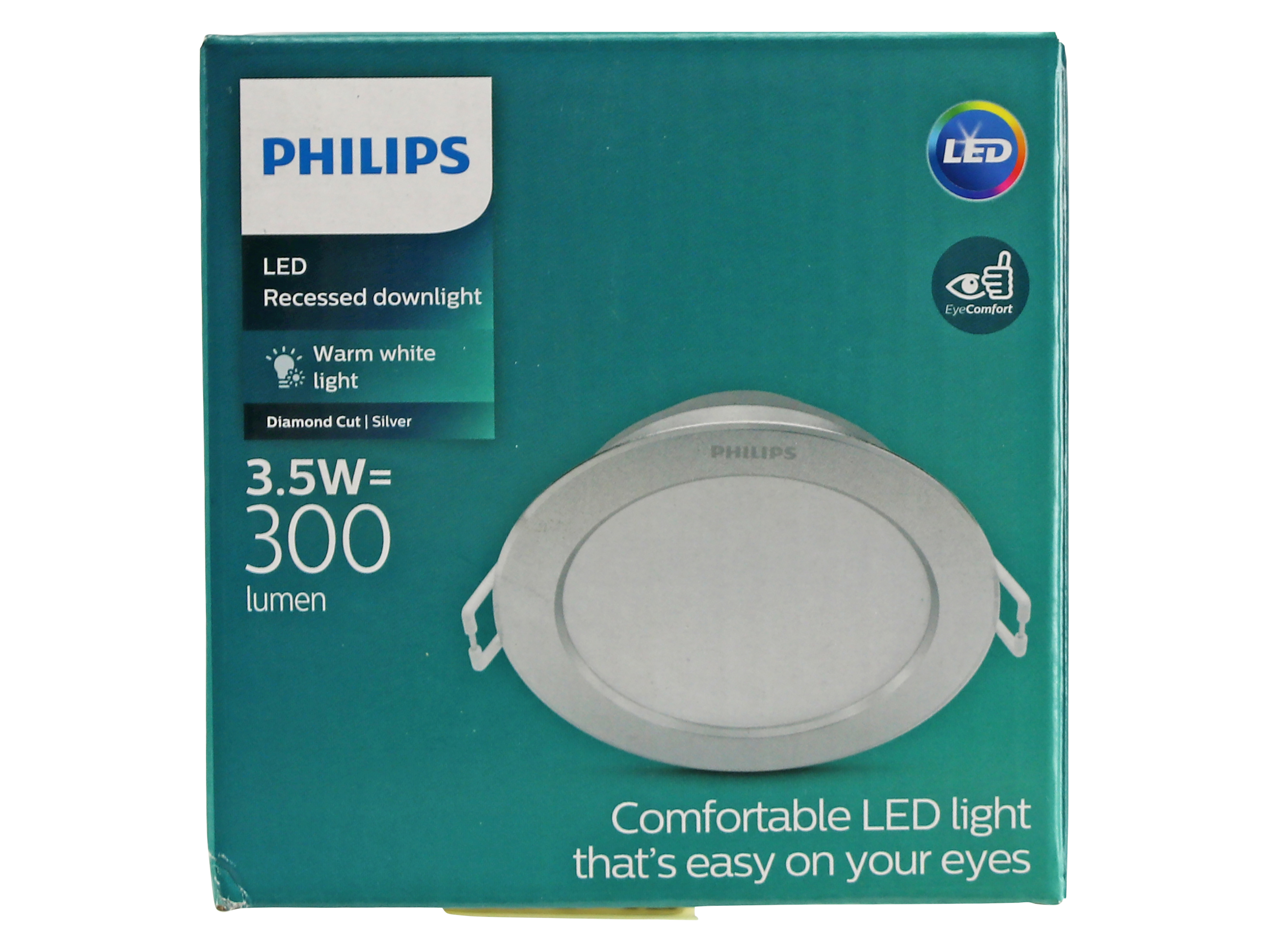 PHILIPS LED-Einbauleuchte, DIAMOND CUT, LED, 3,5 W, warmweiß LED-Einbauleuchte, PHILIPS, DIAMOND CUT, LED, 3,5 W, warmweiß
