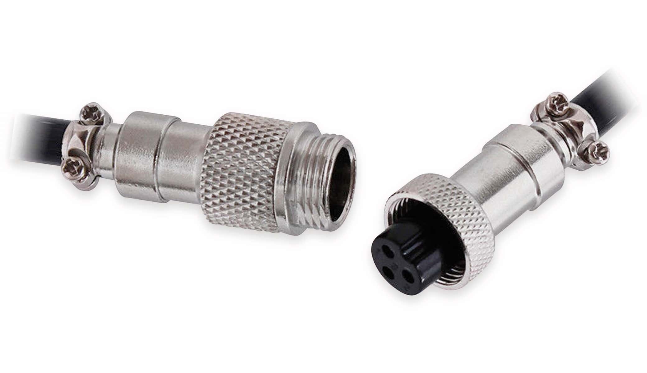 Hochstrom Steckverbinder-Set, 3-polig, Ø 12 mm, Schraubverschluss Hochstrom Steckverbinder-Set, 3-polig, Ø 12 mm, Schraubverschluss