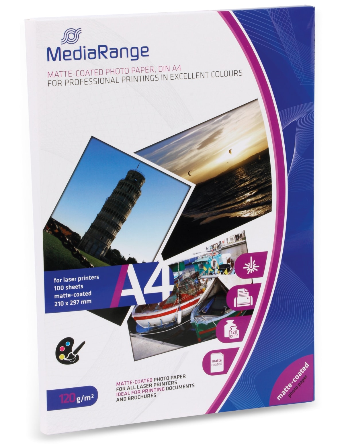 MEDIARANGE Fotopapier DIN A4, 120 g/m², matt, für Laserdrucker MEDIARANGE Fotopapier DIN A4, 120 g/m², matt, für Laserdrucker