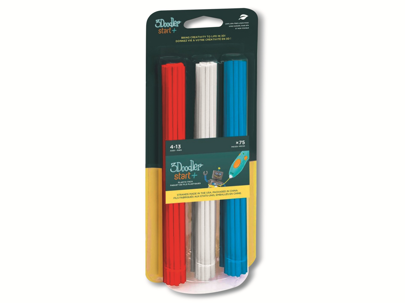 3DOODLER Filament Start, Mix 1, rot, weiß, blau 3DOODLER Filament Start, Mix 1, rot, weiß, blau
