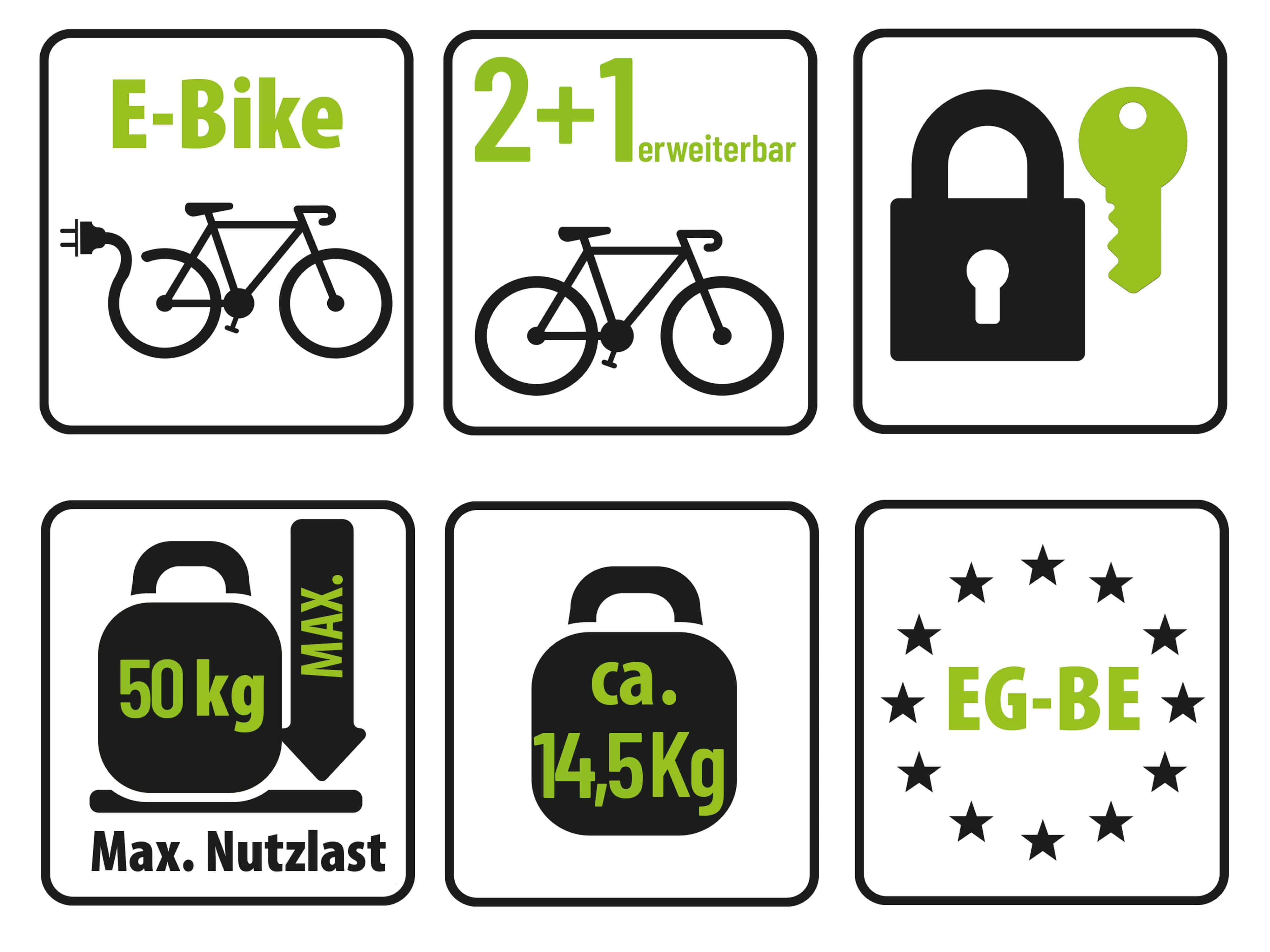 EUFAB Fahrradträger, CROW PLUS, 11582, für 2 Fahrräder EUFAB Fahrradträger, CROW PLUS, 11582, für 2 Fahrräder