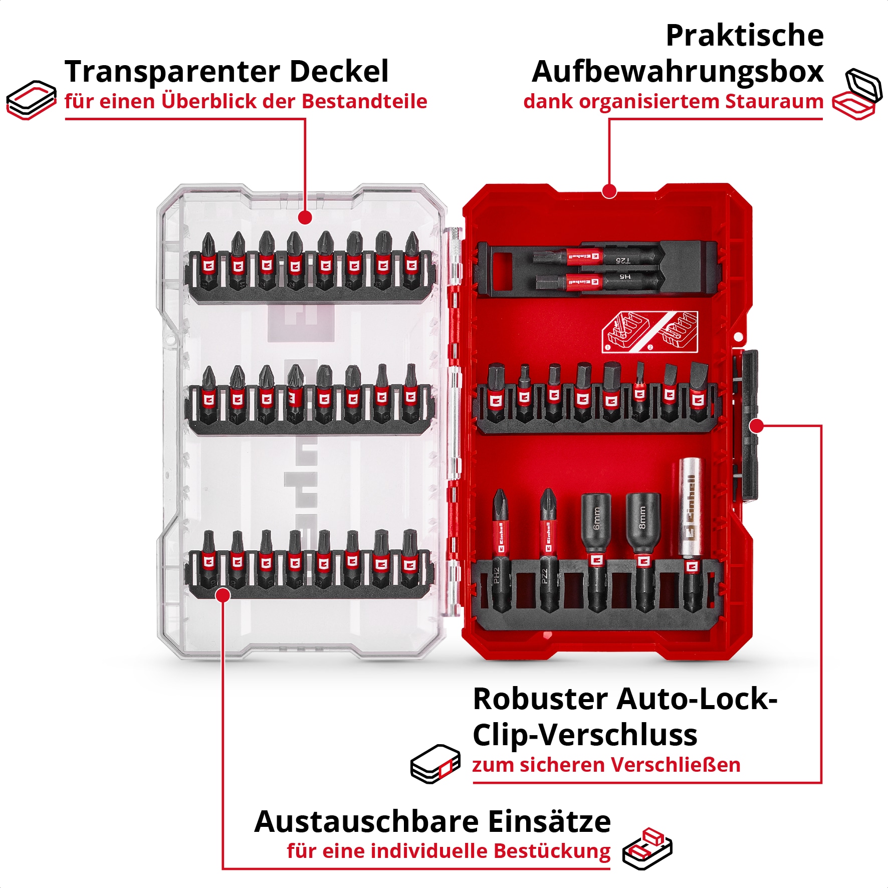 EINHELL Impact Bit-Set, 109210, M-Case, 39-teilig EINHELL Impact Bit-Set, 109210, M-Case, 39-teilig