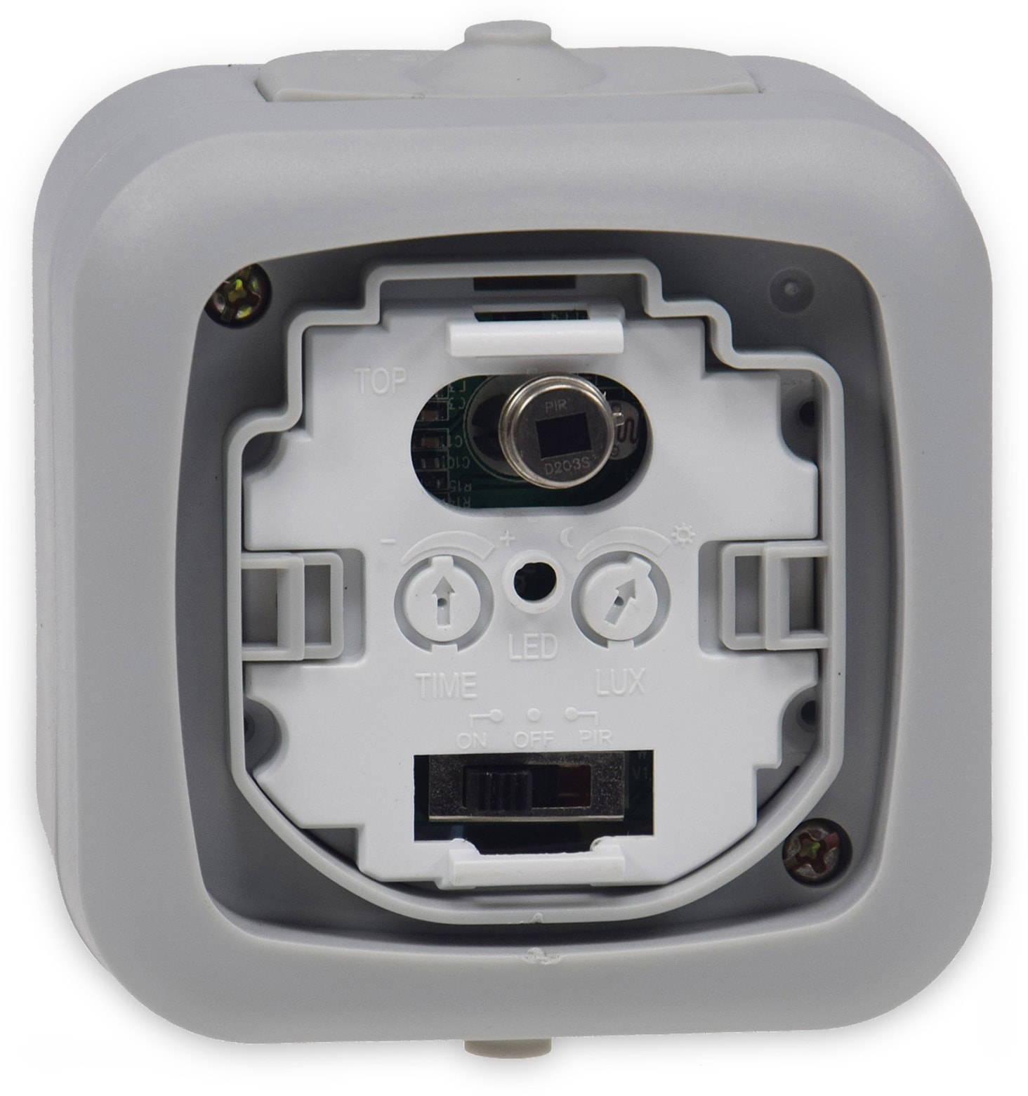 DELPHI Feuchtraum-Bewegungsmelder, IP44, AP, 500 W, 250 V DELPHI Feuchtraum-Bewegungsmelder, IP44, AP, 500 W, 250 V
