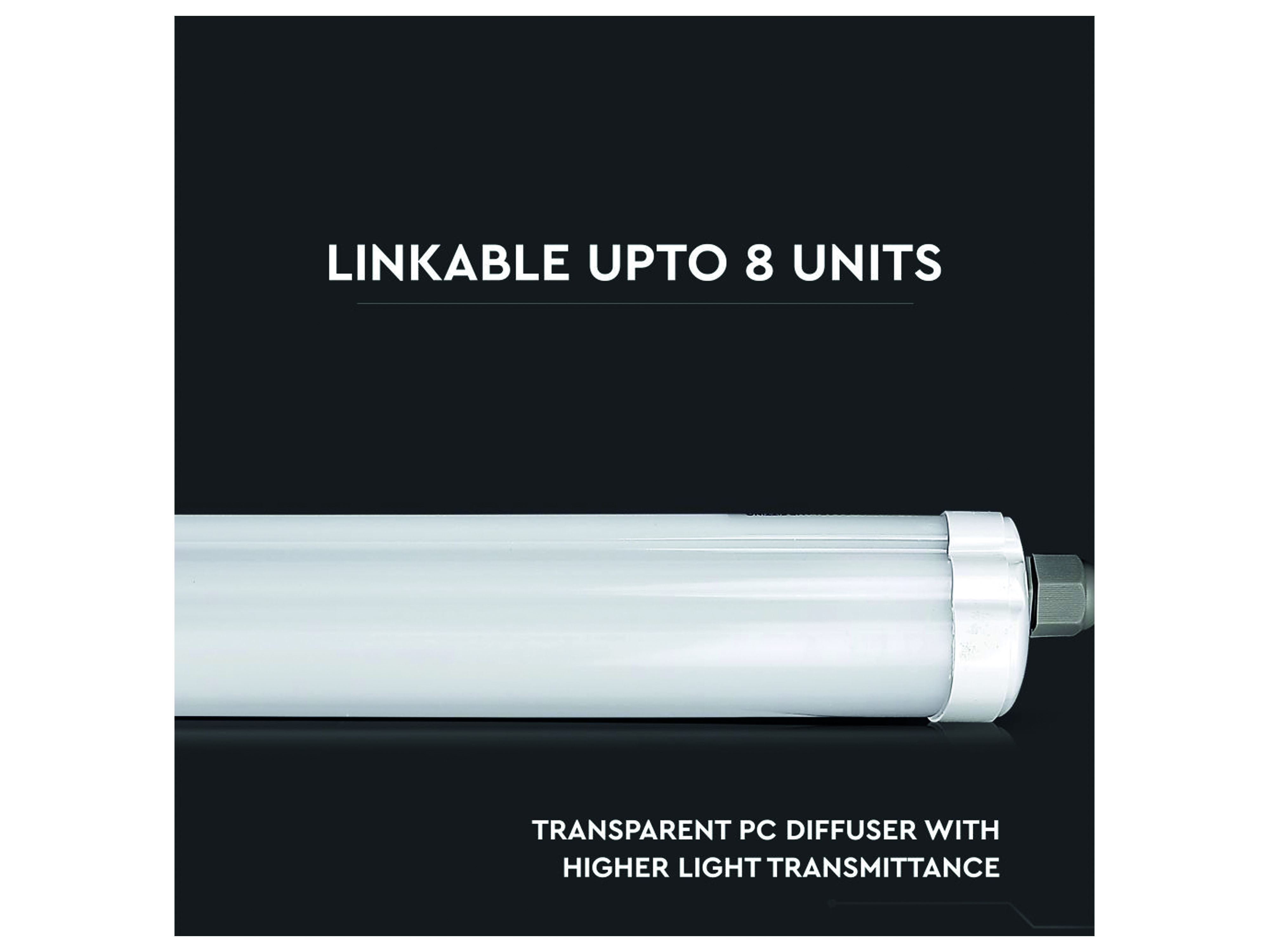 V-TAC LED-Feuchtraum-Wannenleuchte VT-1249-N, EEK: E, 36 W, 4320 lm, 4000 K, 1200 mm V-TAC LED-Feuchtraum-Wannenleuchte VT-1249-N, EEK: E, 36 W, 4320 lm, 4500 K, 1200 mm