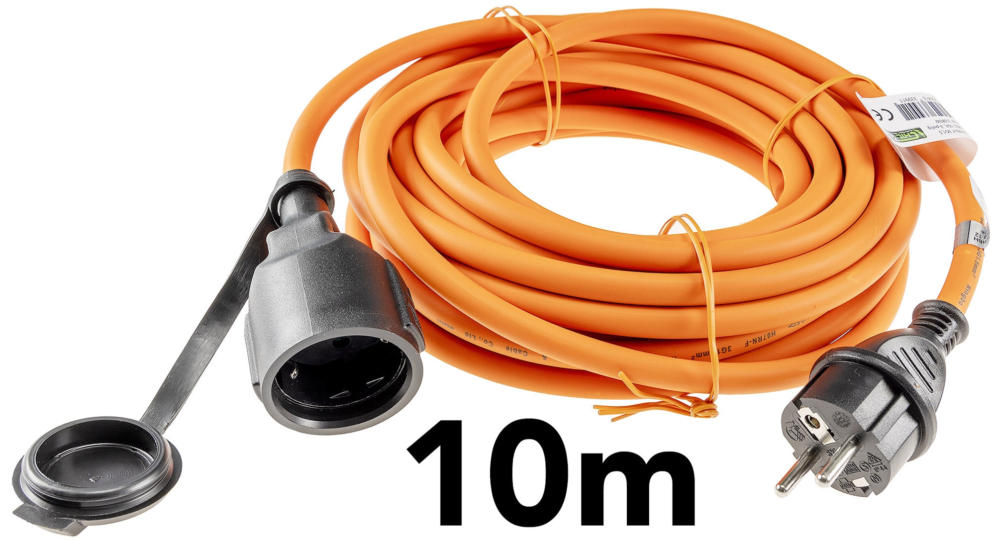 CHILITEC Gummi Schutzkontaktverlängerung, IP44, 10 m, orange CHILITEC Gummi Schutzkontaktverlängerung, IP44, 10 m, orange