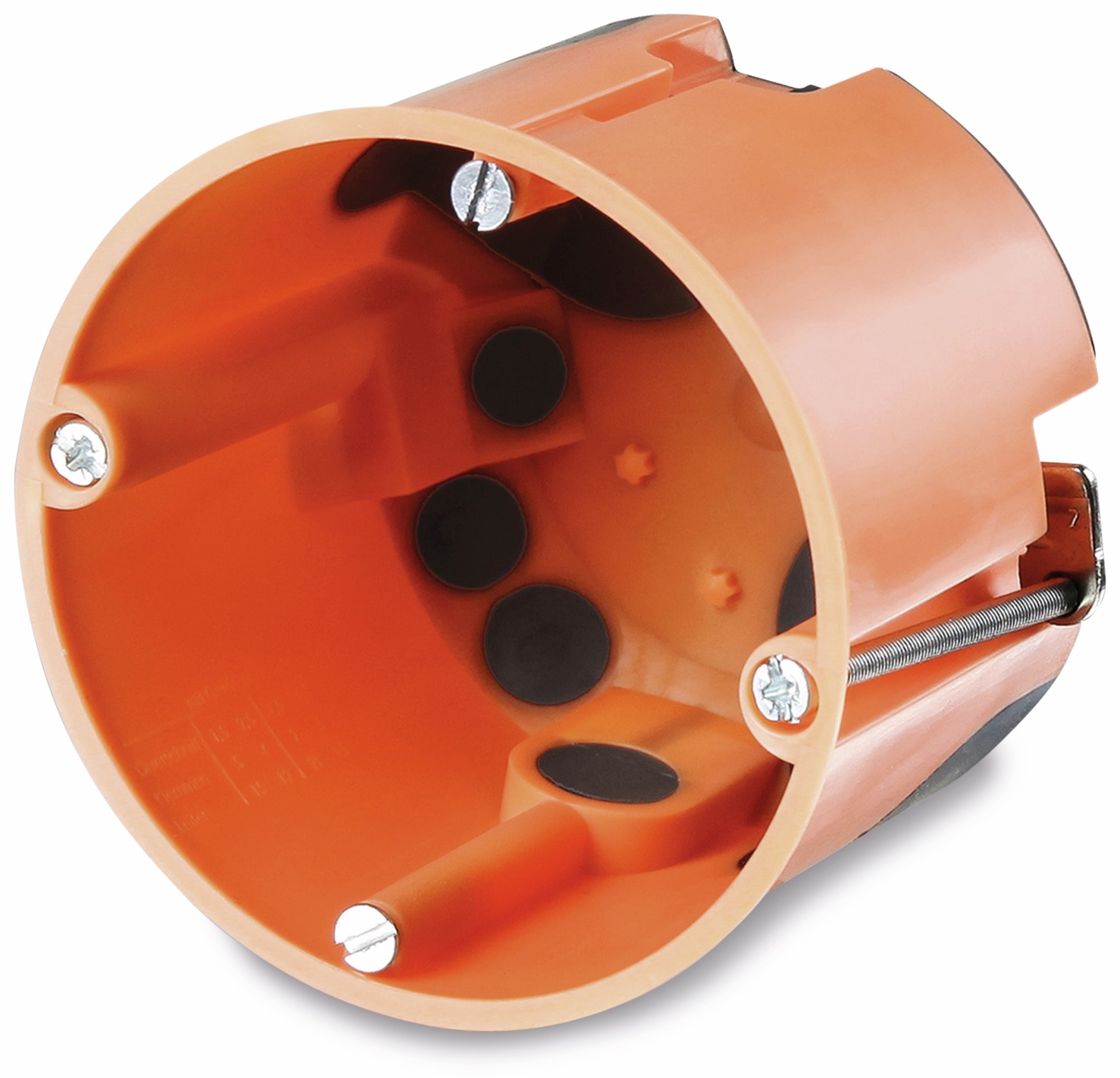 F-TRONIC Hohlwanddose, Ø 68 mm, T 61 mm, winddicht, mit Durchstossmembran, 25 Stück F-TRONIC Hohlwanddose, Ý 68 mm, T 61 mm, winddicht, mit Durchstossmembran, 25 Stück