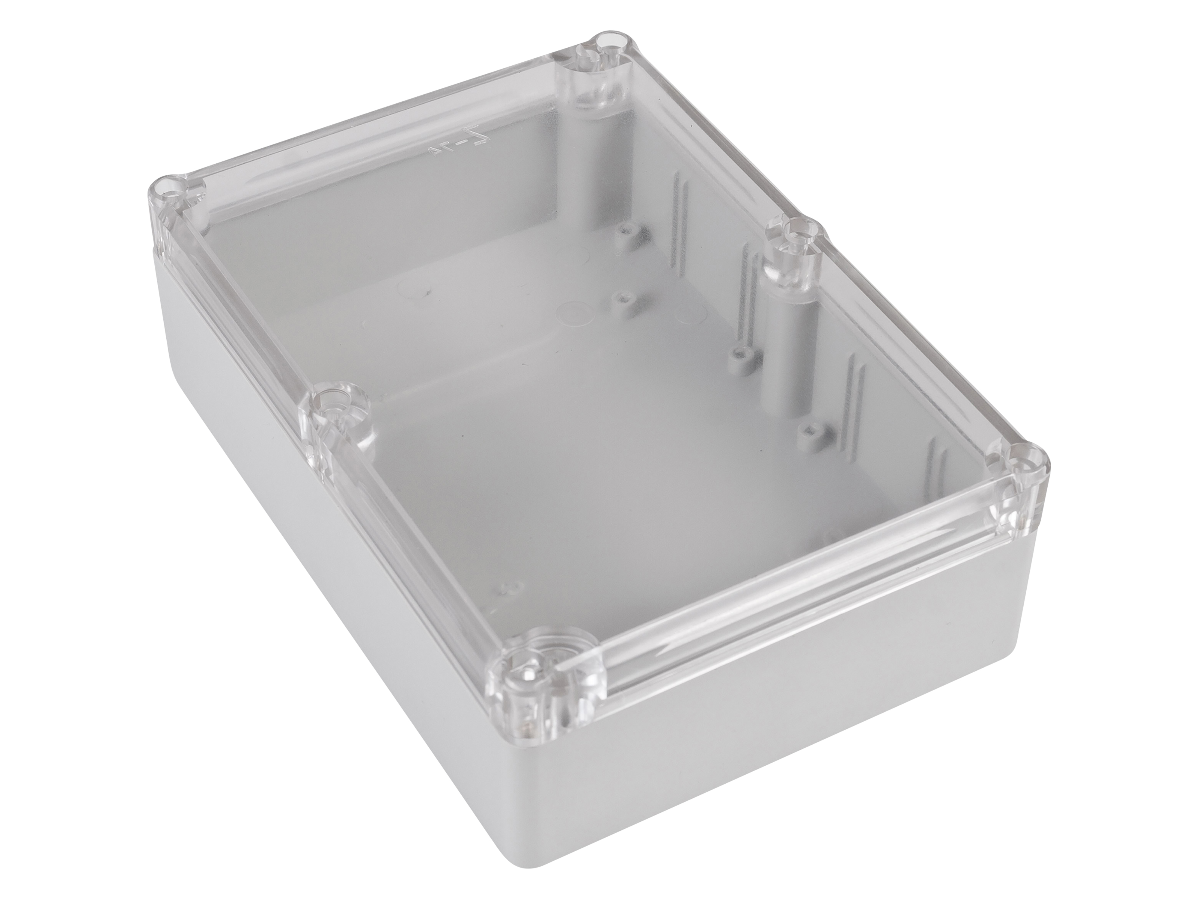 POLLIN ABS-Gehäuse 4U63181306437, 177x126x56 mm, IP65, Glasklarer Deckel POLLIN ABS-Gehäuse 4U63181306437, 177x126x56 mm, IP65, Glasklarer Deckel