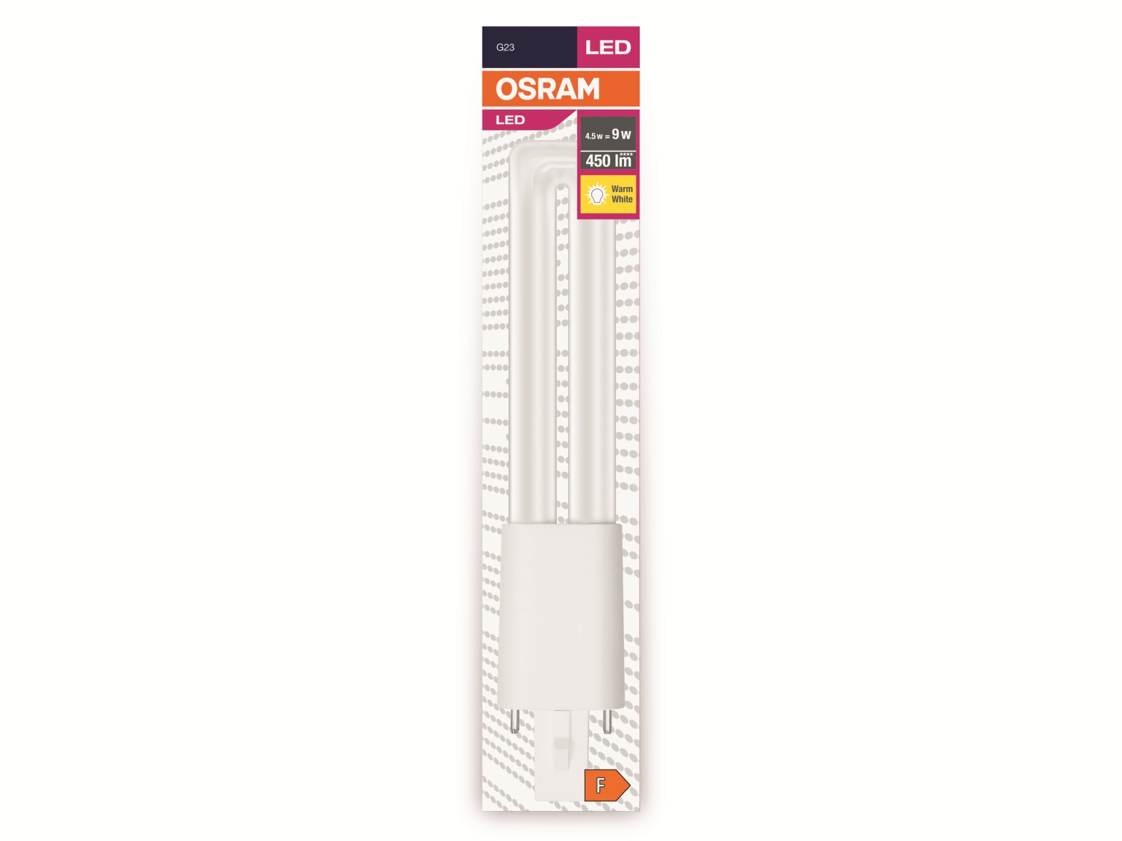 OSRAM LED-Lampe, Dulux S9, G23, EEK: F, 4,5W, 450lm, 3000K OSRAM LED-Lampe, Dulux S9, G23, EEK: F, 4,5W, 450lm, 3000K