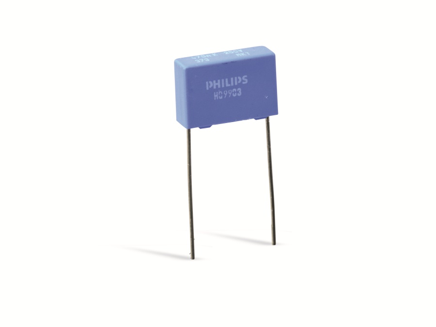 PHILIPS Folien-Kondensator MKT 373, 0,47 µF, 250 V, radial, RM 15 PHILIPS Folien-Kondensator MKT 373