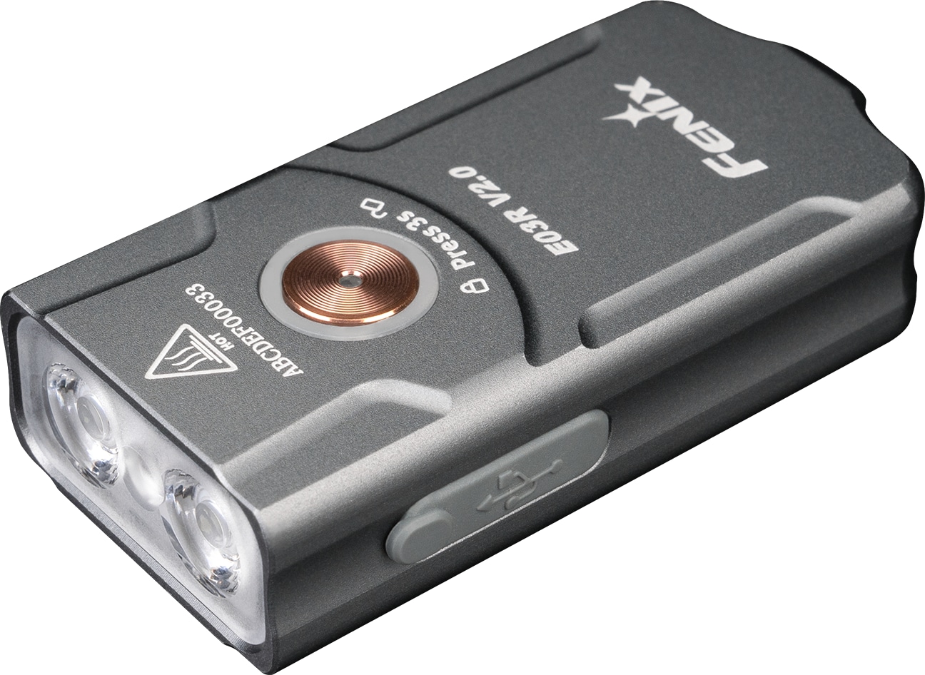 FENIX LED-Schlüsselbundleuchte E03R V2.0, grau FENIX LED-Schlüsselbundleuchte E03R V2.0, grau