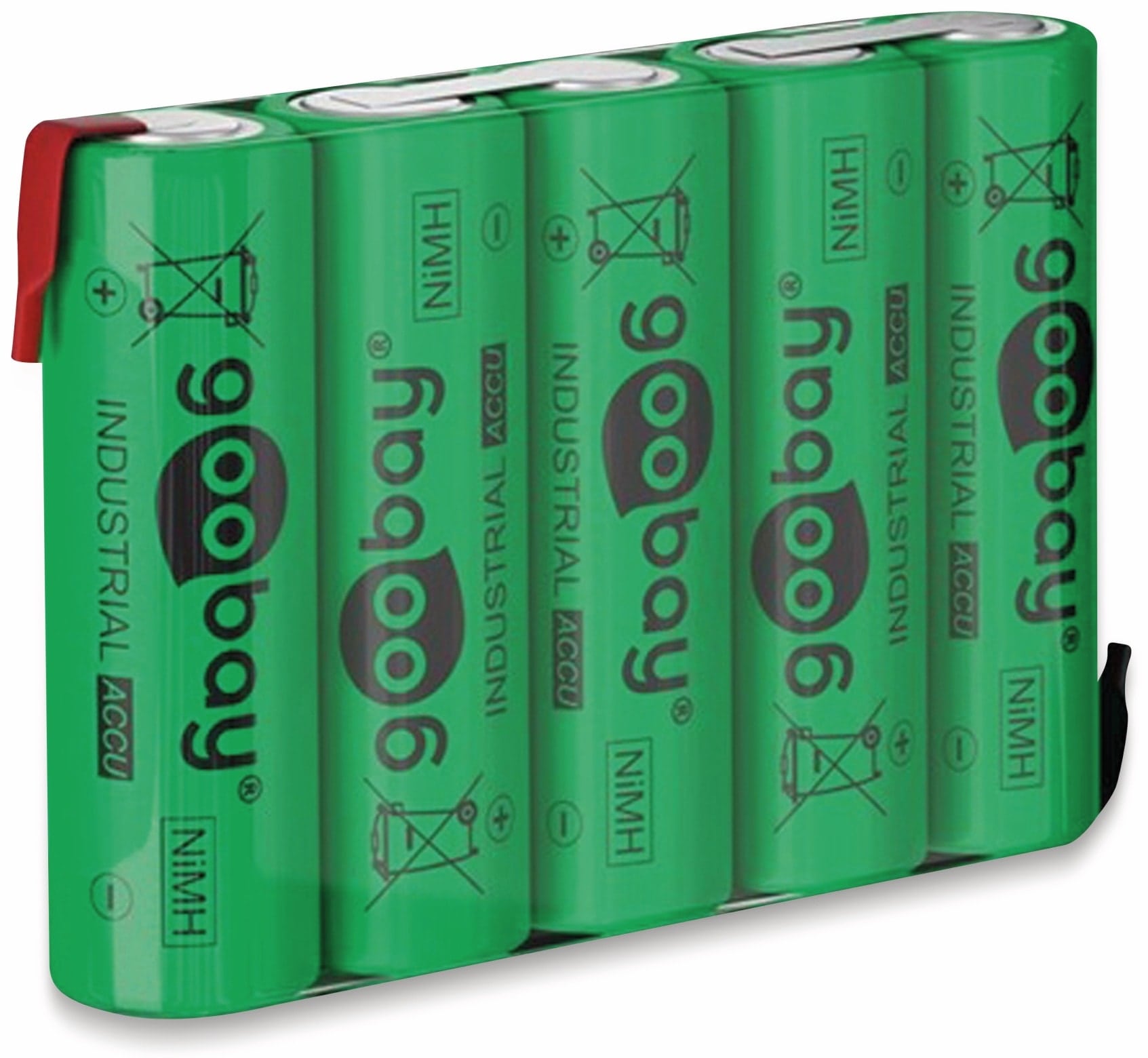 GOOBAY NiMH-Akku-Pack AA, 55582, 6V/2100 mAh, Lötfahnen GOOBAY NiMH-Akku-Pack AA, 55582, 6V/2100 mAh, Lötfahnen