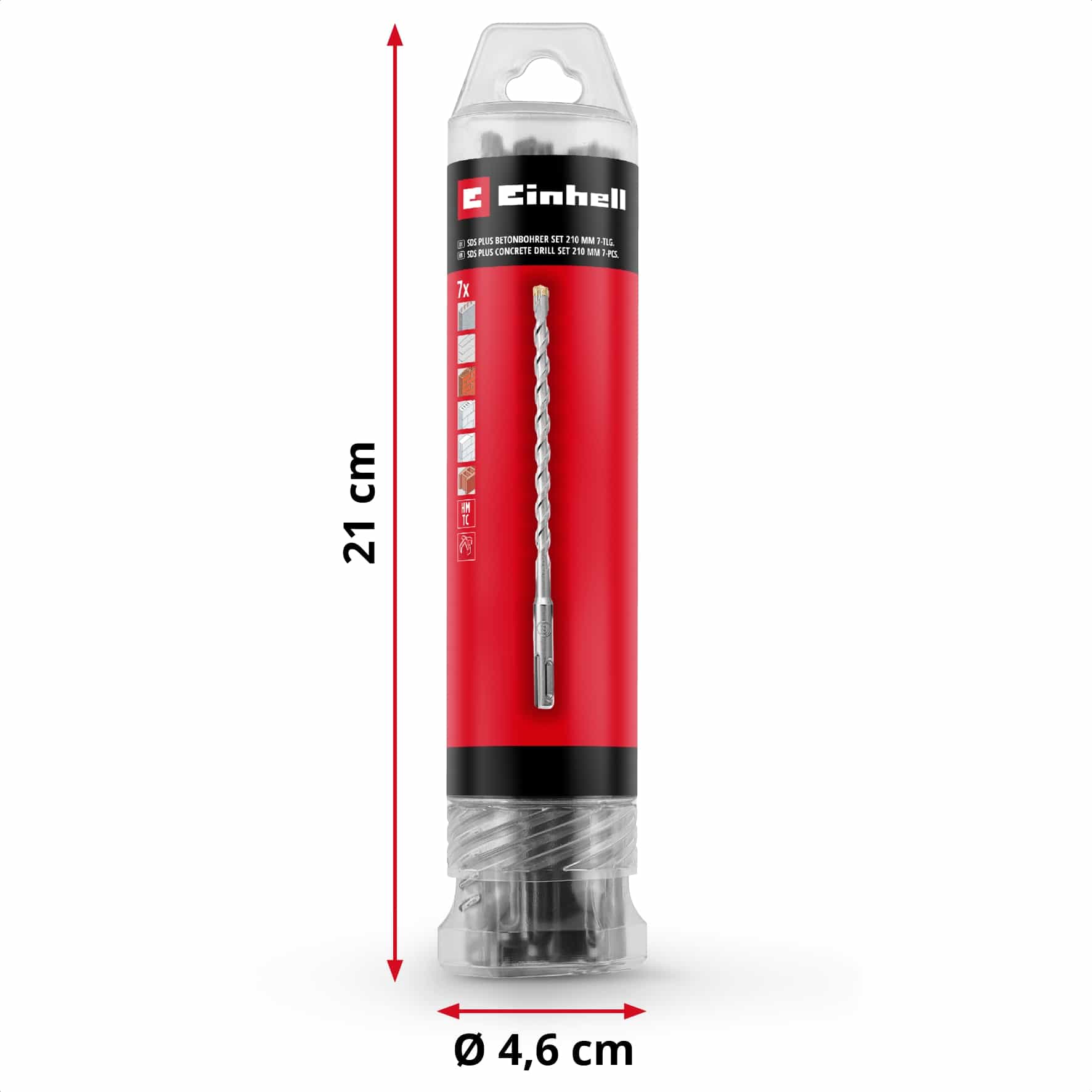 EINHELL SDS-Plus Bohrer-Set 265515, 6-14 mm, 210 mm, 7-teilig EINHELL SDS-Plus Bohrer-Set 265515, 6-14 mm, 210 mm, 7-teilig