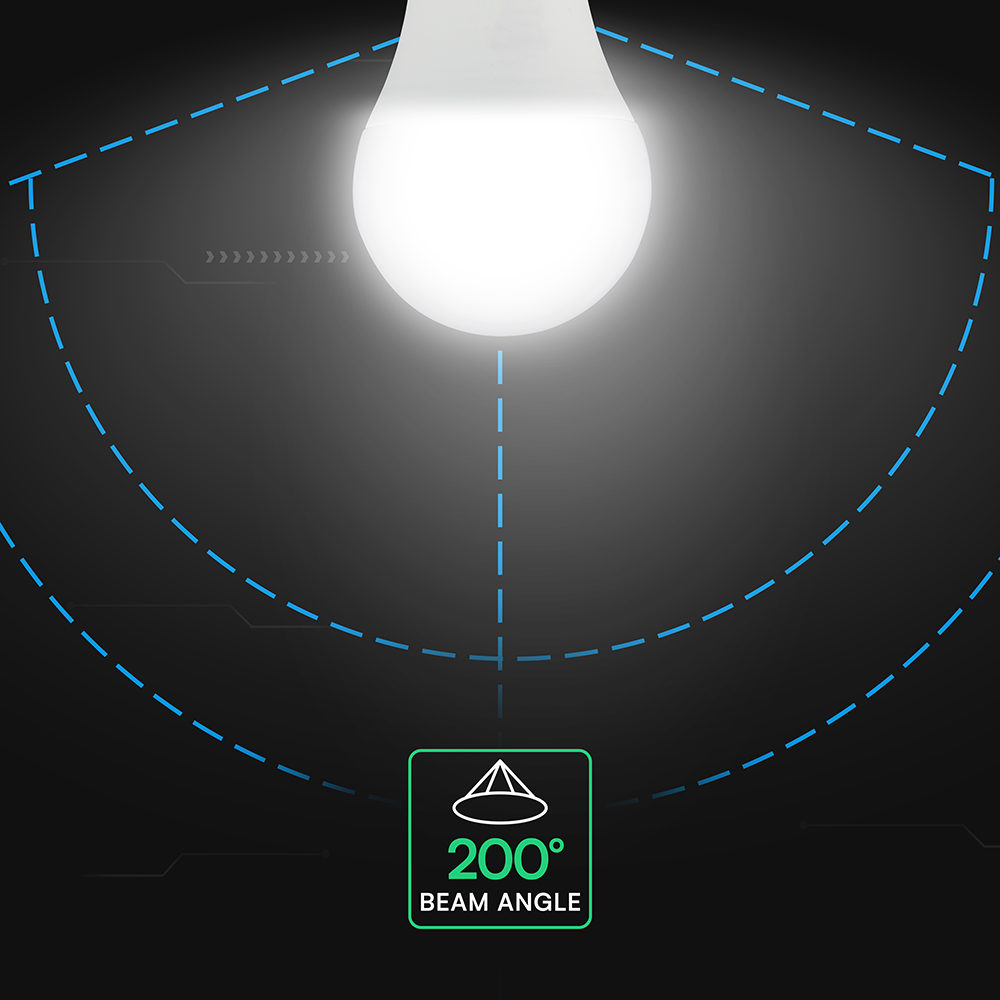 V-TAC LED-Lampe VT-2172626, EEK: F, 8,5W, 806lm, 6500K, E27, A60, 200°