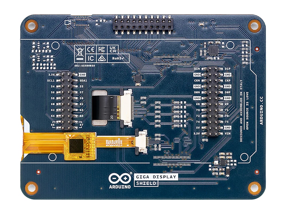 ARDUINO GIGA Display Shield ASX00039 Touchscreen Monitor, 10,1 cm (3,97") ARDUINO GIGA Display Shield ASX00039 Touchscreen Monitor, 10,1 cm (3,97")