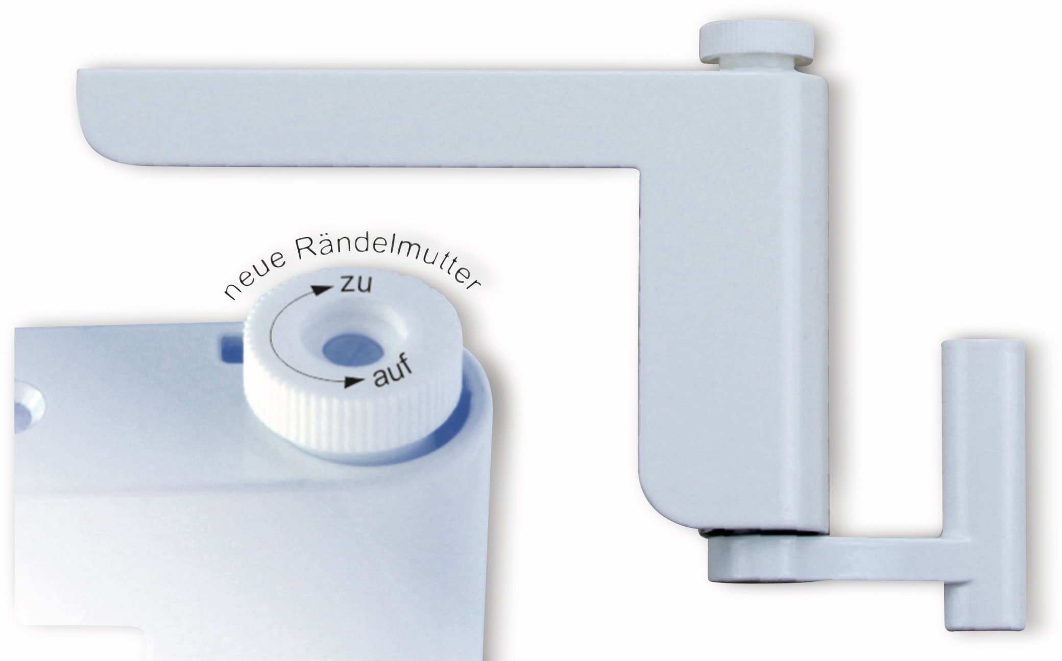 Mini-Türschließer, Clip Close, weiß Mini-Türschließer, Clip Close, weiß