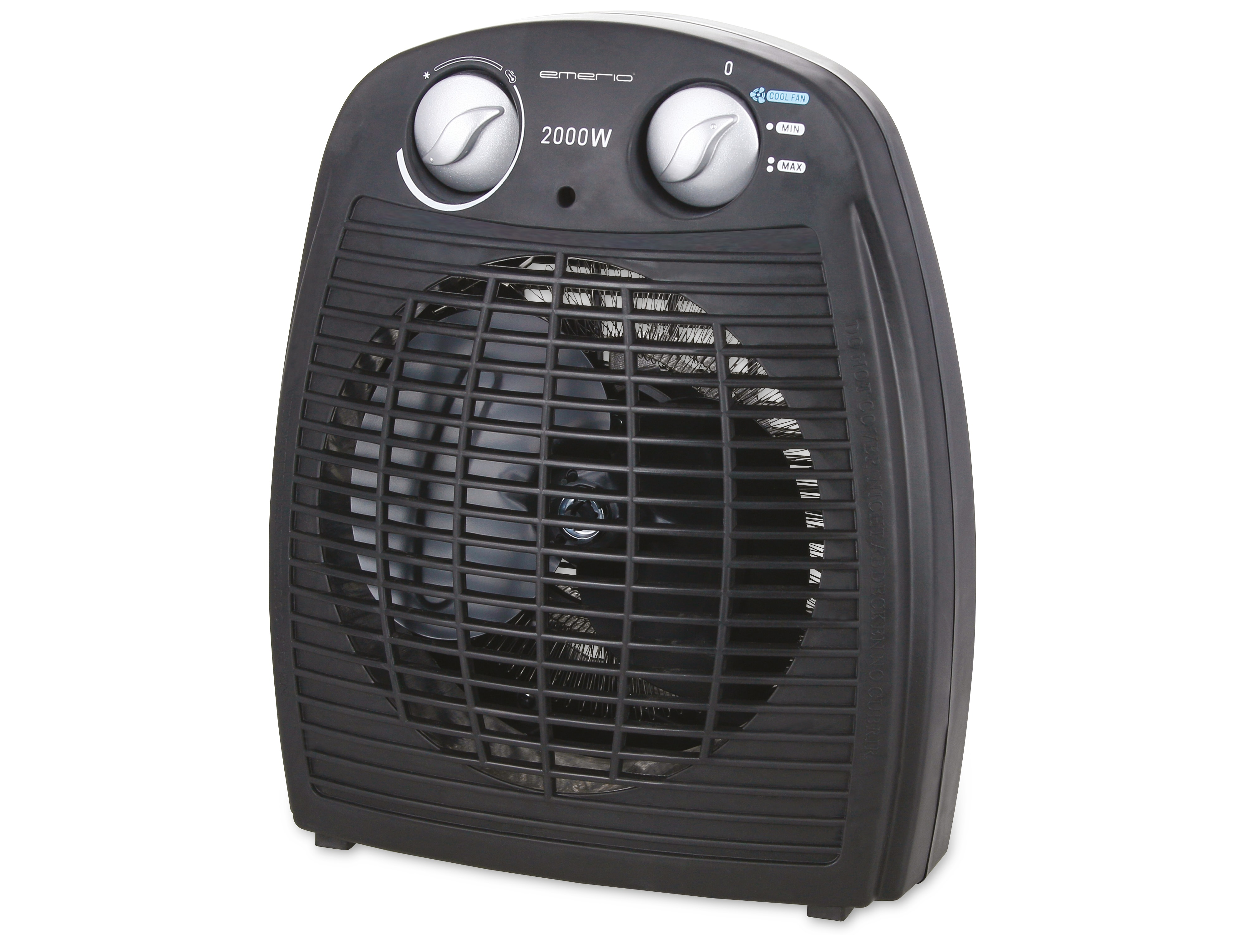 EMERIO Heizlüfter FH-106737.2, 2000 W, Kühllüfter-Funktion, schwarz EMERIO Heizlüfter FH-106737.2, 2000 W, schwarz