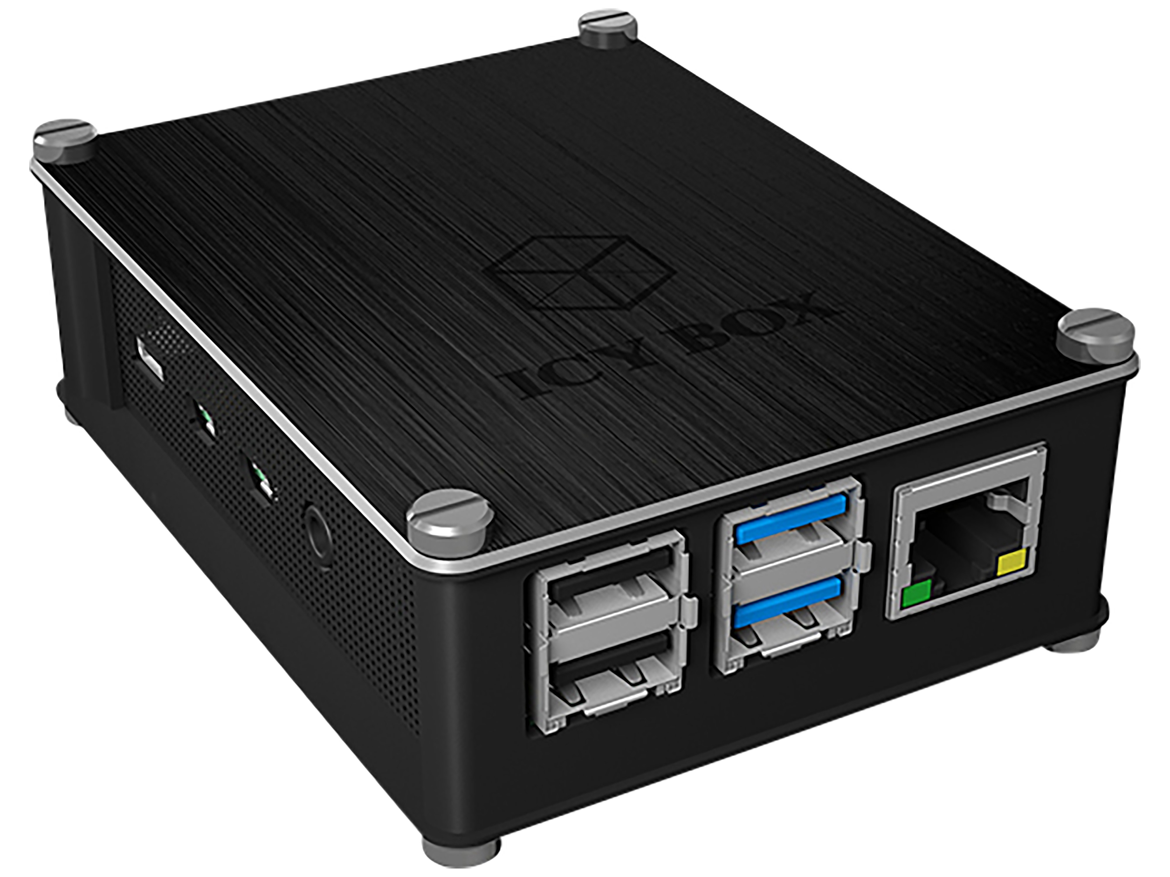 ICY BOX Gehäuse für Raspberry Pi 4, aus Aluminium und Acryl IB-RP110