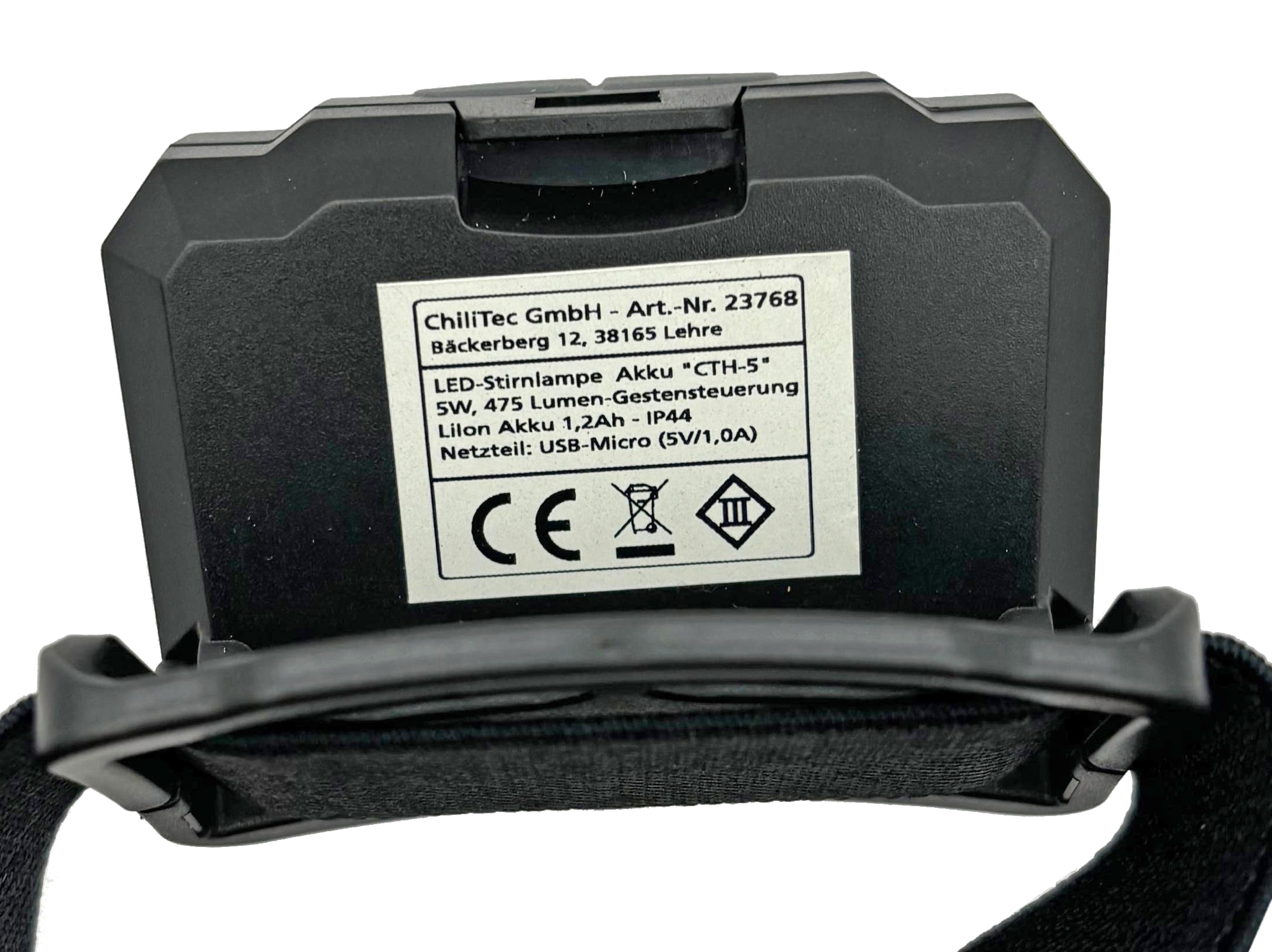 CHILITEC LED-Stirnlampe CTH-5, 5 W, IP44, 375 lm, Akkubetrieb CHILITEC LED-Stirnlampe CTH-5, 5 W, IP44, 375 lm, Akkubetrieb