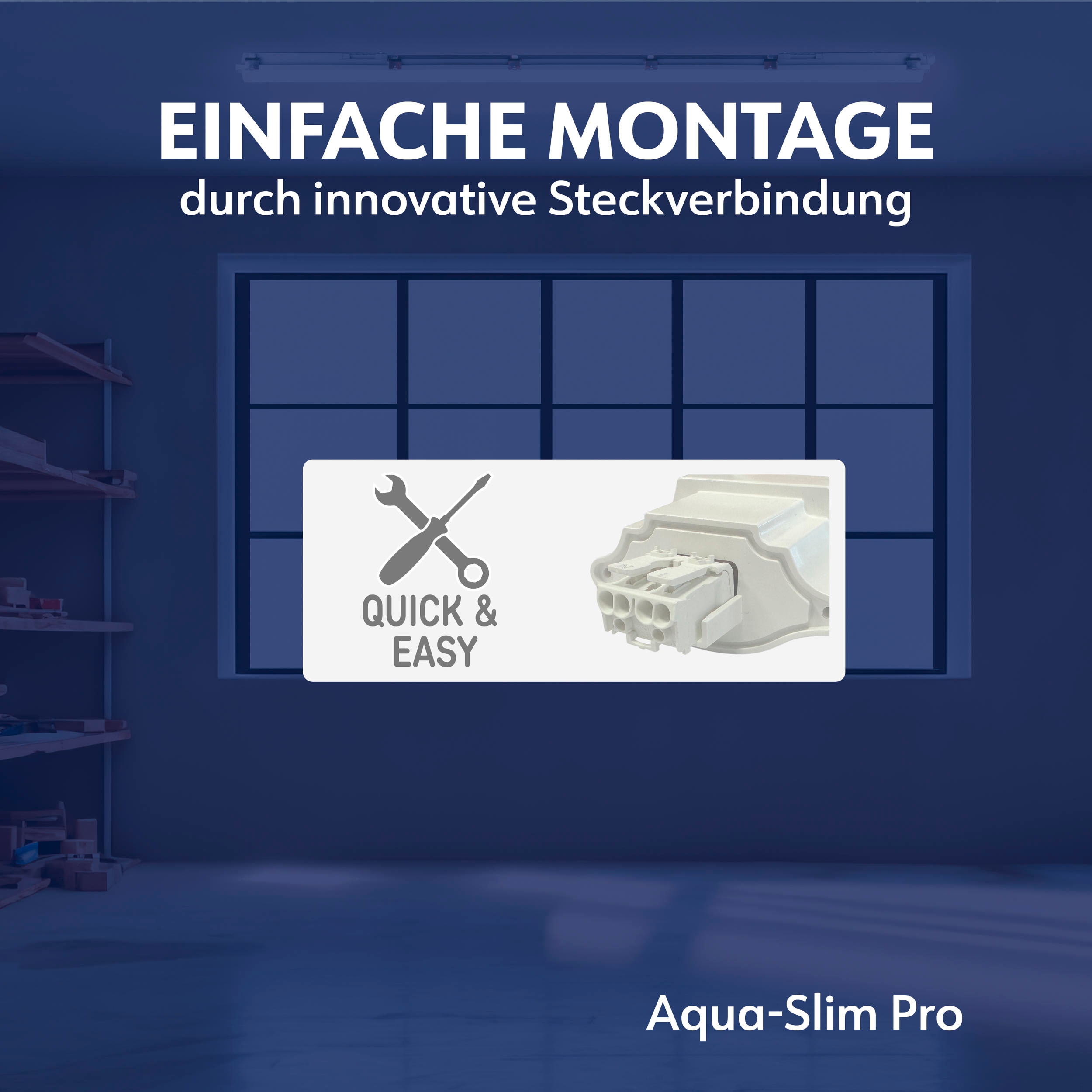 MÜLLER-LICHT LED-Feuchtraumleuchte Aqua-Slim Pro, 36W, 5760lm, 4000K, IP65 MÜLLER-LICHT LED-Feuchtraumleuchte Aqua-Slim Pro, 36W, 5760lm, 4000K, IP65