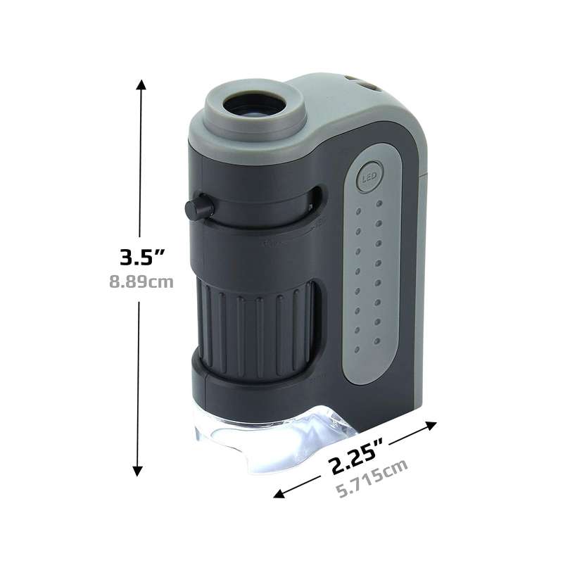 CARSON Mikroskop MicroBrite Plus 120x, Schwarz/Grau, LED-Beleuchtung