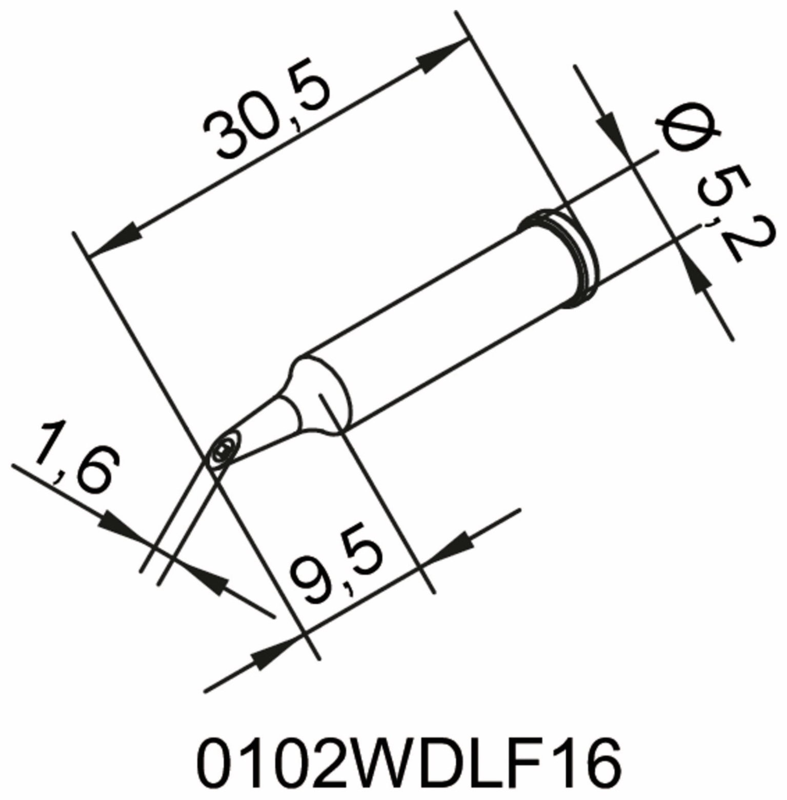 ERSA Lötspitze, 0102WDLF16/SB, PowerWell mit Hohlkehle, 1,6 mm ERSA Lötspitze, 0102WDLF16/SB, PowerWell mit Hohlkehle, 1,6 mm