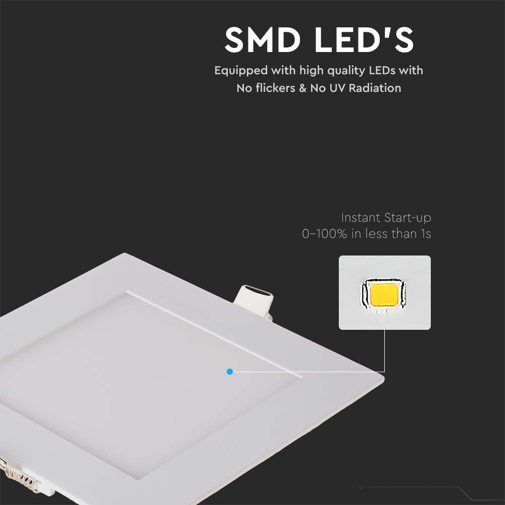 V-TAC LED-Einbauleuchte VT-1807, EEK: F, 18 W, 6400 K, eckig V-TAC LED-Einbauleuchte VT-1807, EEK: F, 18 W, 6400 K, eckig