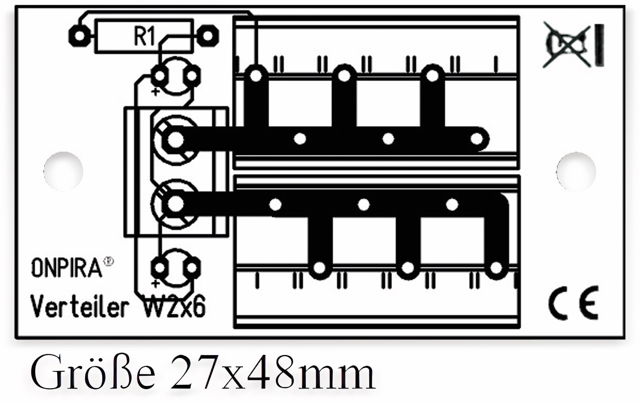 Stromverteiler 2x 6-polig, W2x6, mit Steckklemmen und Kontrollleuchten Stromverteiler 2x 6-polig, W2x6, mit Steckklemmen und Kontrollleuchten