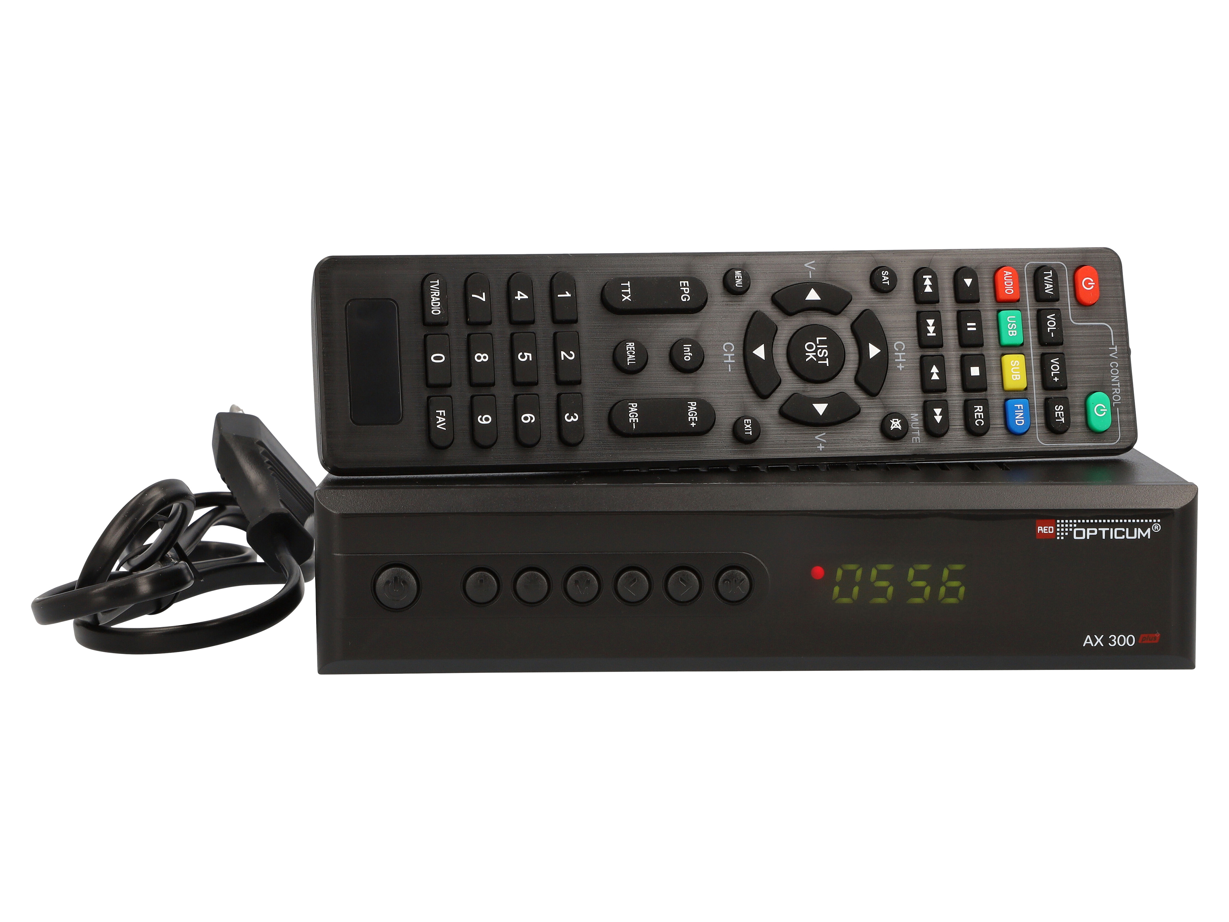 RED OPTICUM DVB-S HDTV-Receiver AX300 Plus, PVRready, schwarz