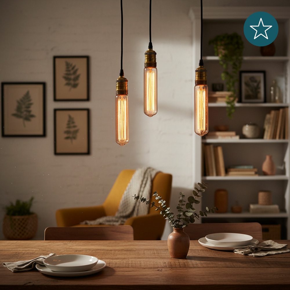 LUXULA LED-Filament-Lampe, Vintage Stab, E27, 2,3W, 65lm, 1800K LUXULA LED-Filament-Lampe, Vintage Stab, E27, 2,3W, 65lm, 1800K