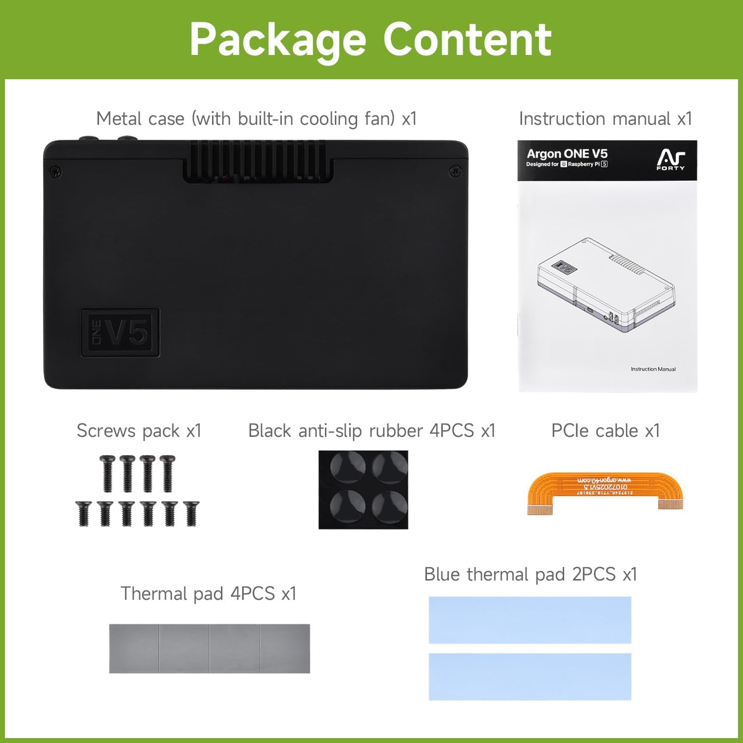 ARGON One V5 Gehäuse für Raspberry Pi 5, ARGONV5 ARGON One V5 Gehäuse für Raspberry Pi 5, ARGONV5