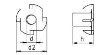 REISSER Einschlagmutter, M4, RN 990, 100 St REISSER Einschlagmutter, M4, RN 990, 100 St