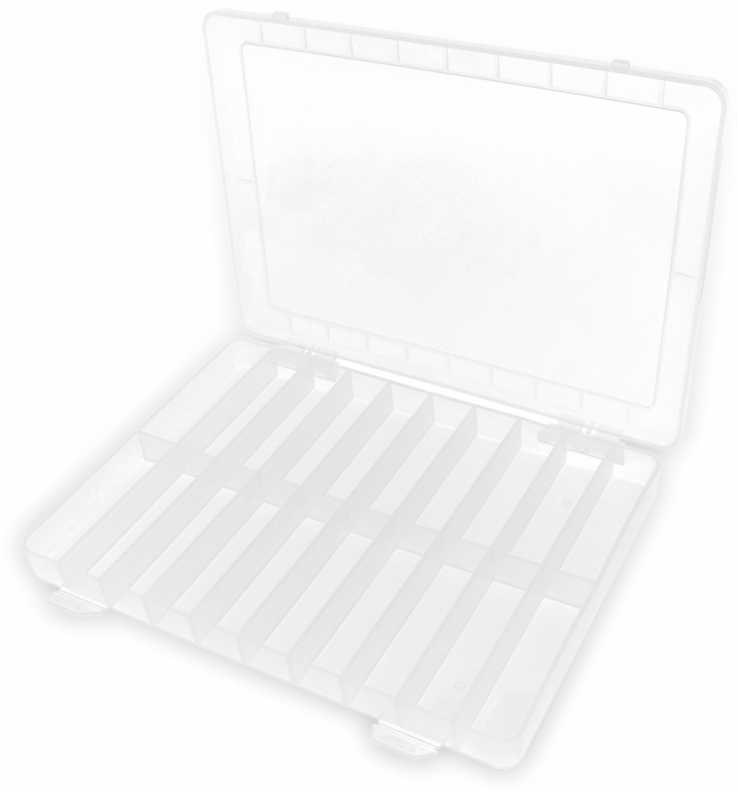 Sortimentsbox, 252x188x24, 20 Fächer, PP, transparent Sortimentsbox, 252x188x24, 20 Fächer, PP, transparent