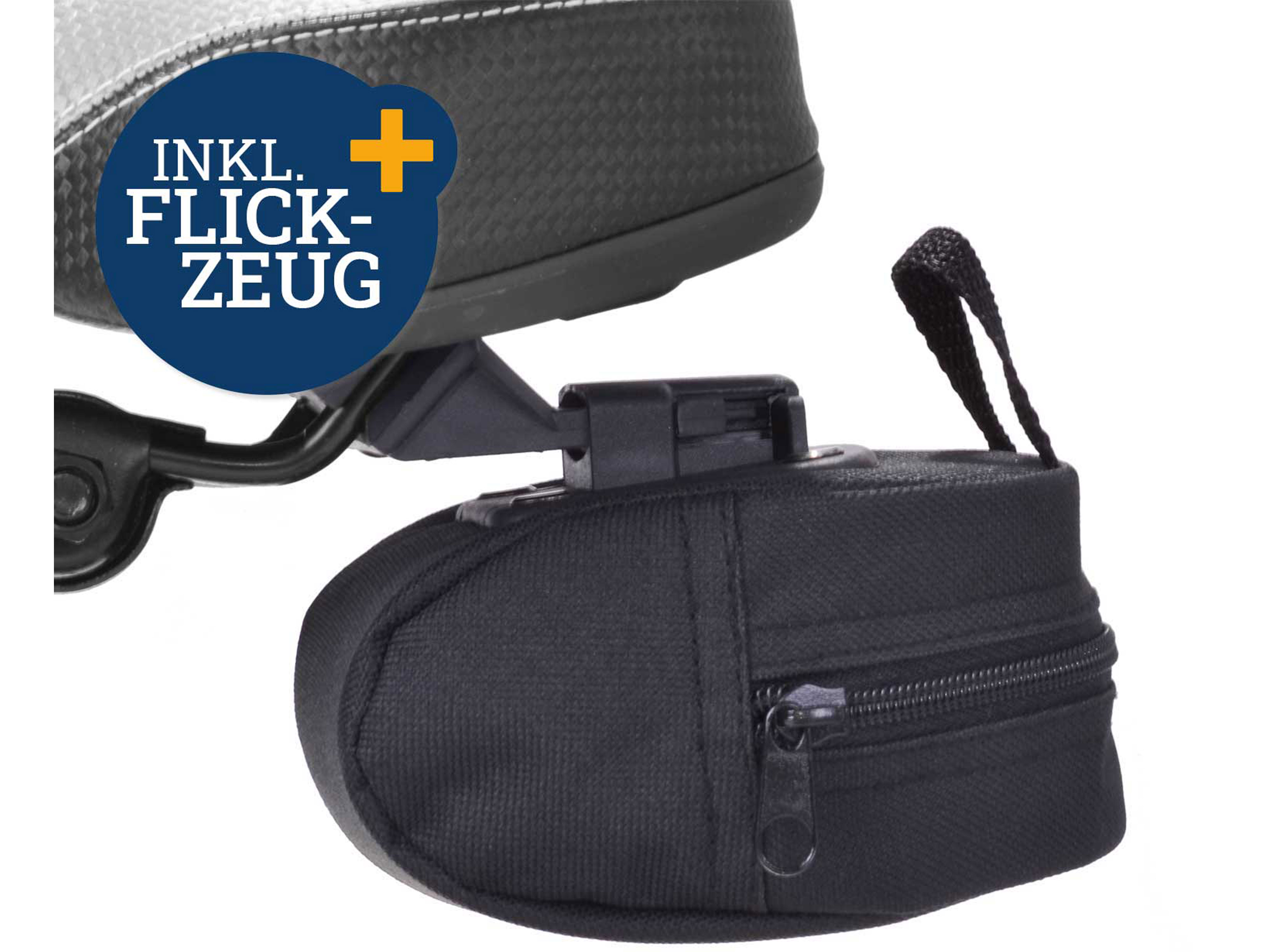 FILMER Satteltasche, 45027, mit Klickbefestigung und 18-teiligem Flickzeug FILMER Satteltasche, 45027, mit Klickbefestigung und 18-teiligem Flickzeug