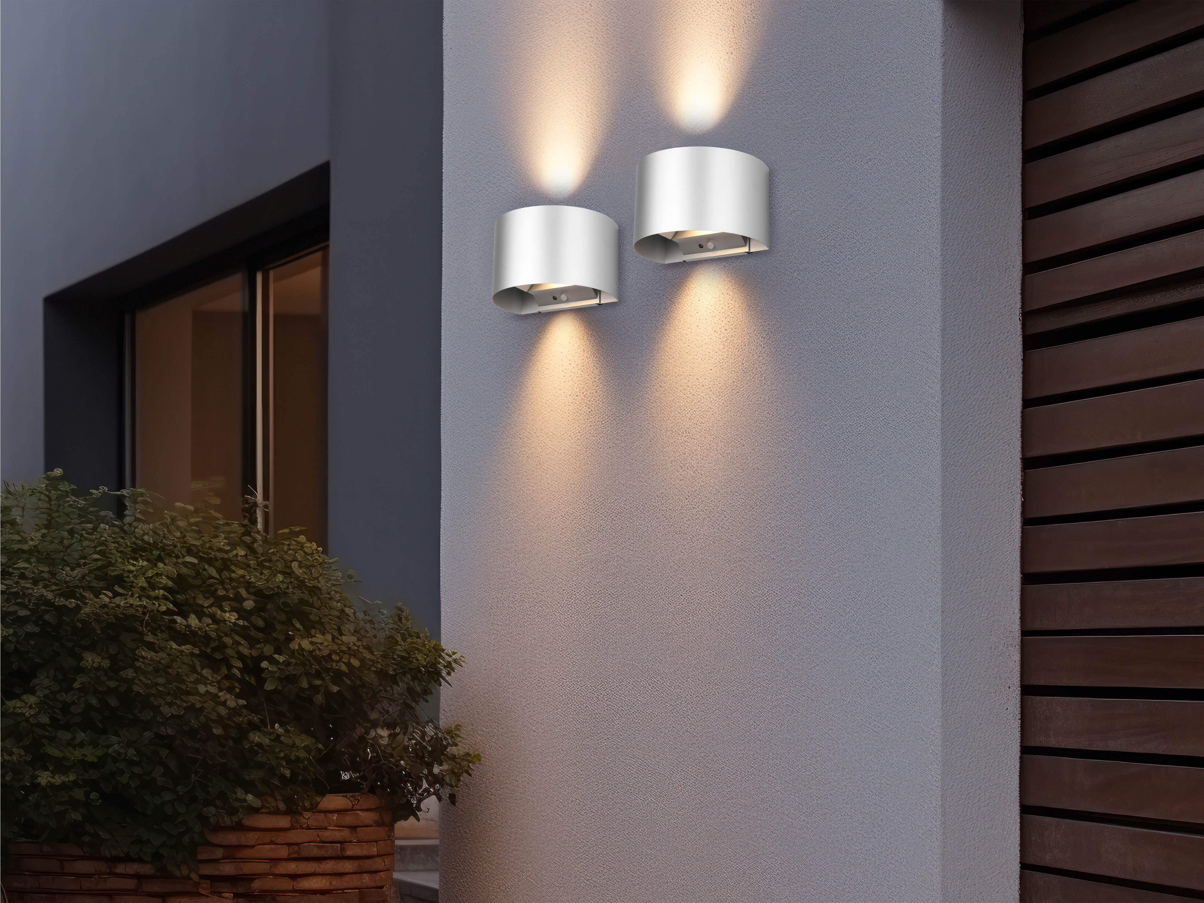 REALITY LED-Akku-Wandleuchte Talent R27769187 titanfarbig, IP 44, 2 x 0,5 W, 100 lm, 3000 K REALITY LED-Akku-Wandleuchte Talent R27769187 titanfarbig, IP 44, 2 x 0,5 W, 100 lm, 3000 K