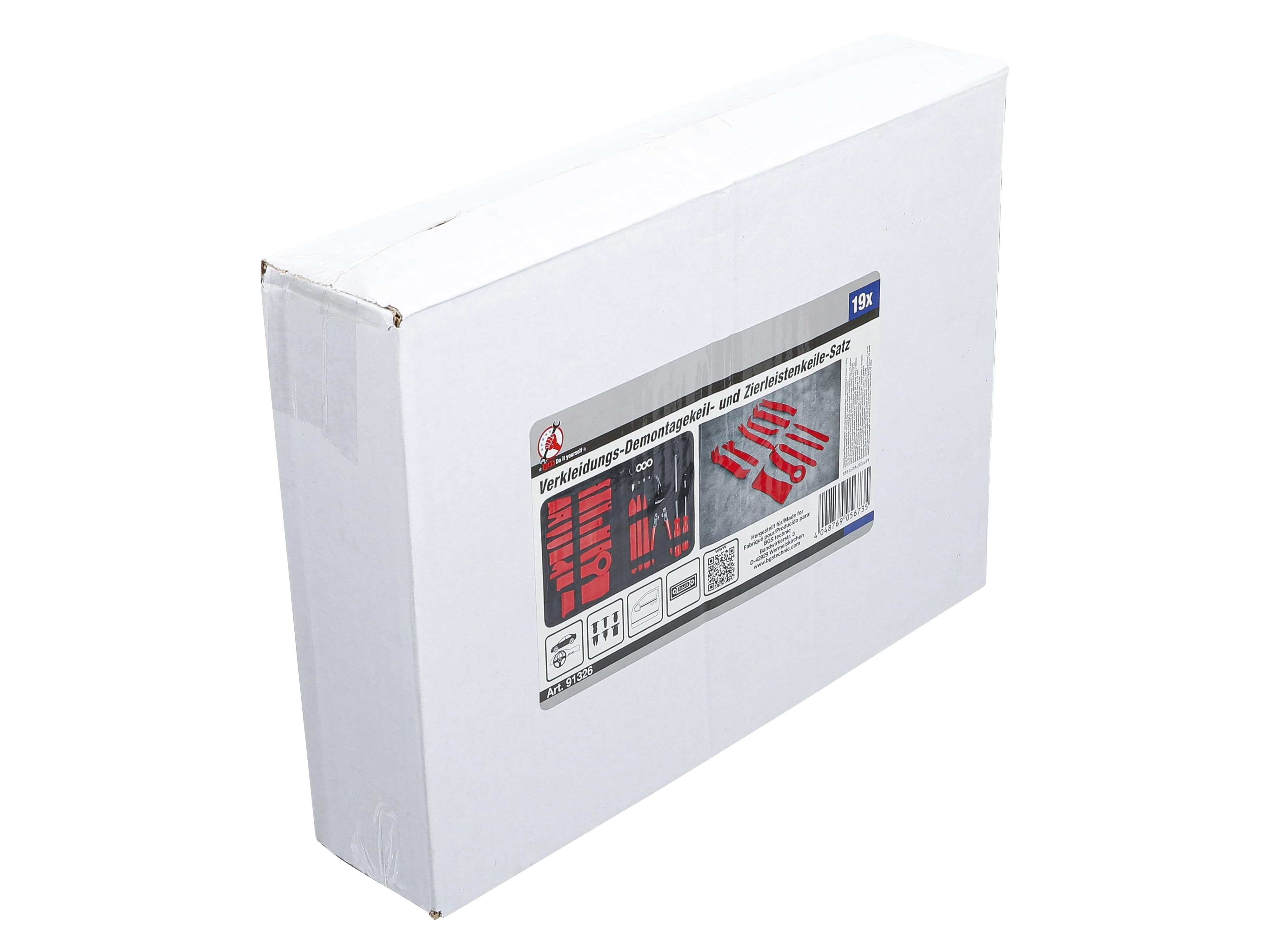 BGS TECHNIC Verkleidungs-Demontagekeil- und Zierleistenkeile-Satz, 91326, 19-teilig BGS TECHNIC Verkleidungs-Demontagekeil- und Zierleistenkeile-Satz, 91326, 19-teilig