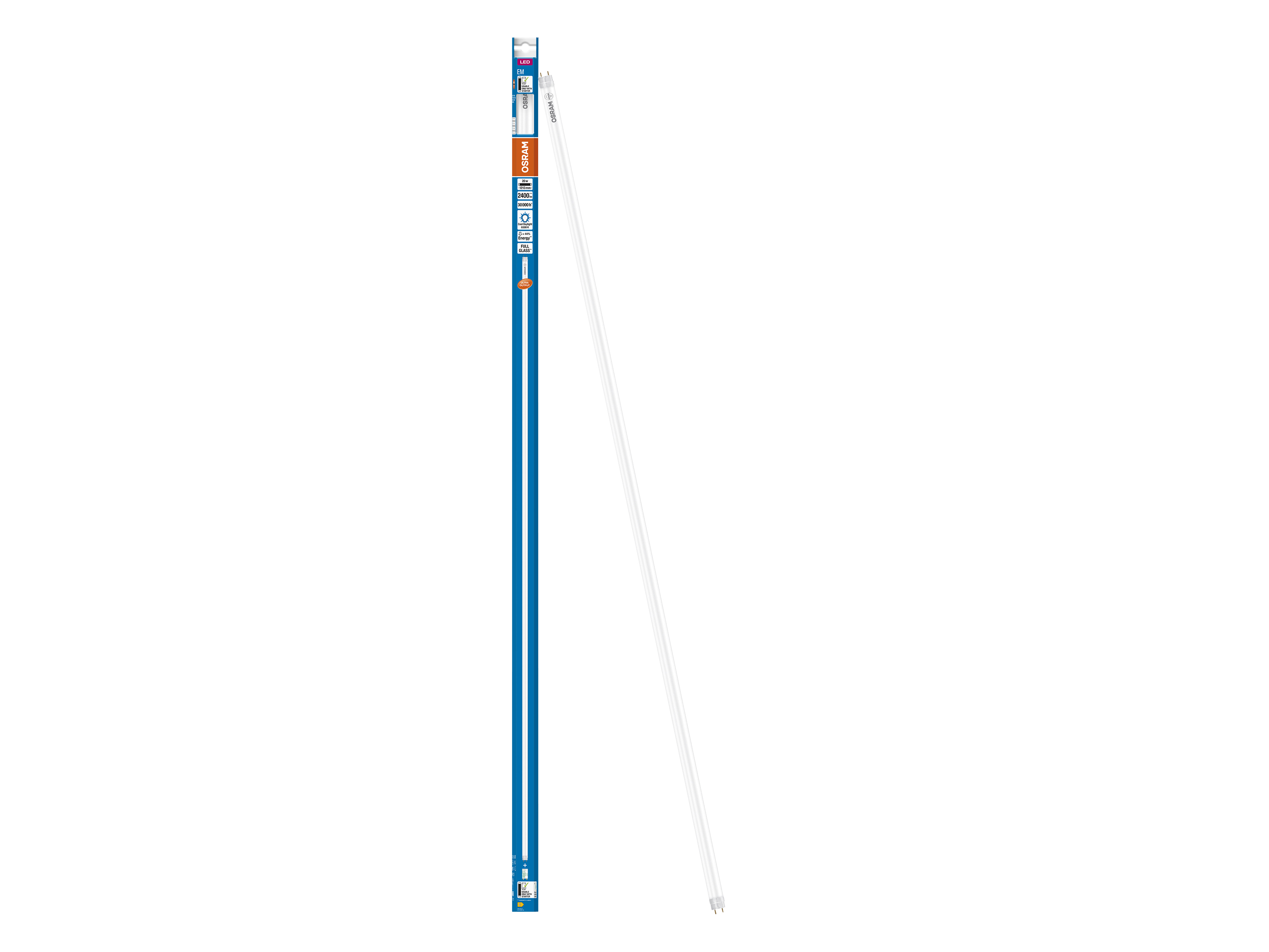 OSRAM LED-Röhre, T8, 1200mm, G13, EEK: E, 20W, 2400lm, 6500K