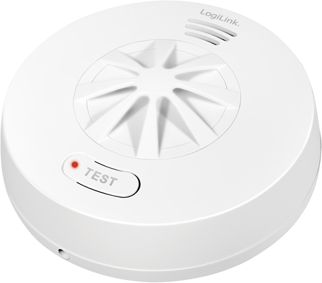 LOGILINK Hitzemelder SC0232, Klasse A1, 85 dB-Alarm, akustisch/optisch, weiß