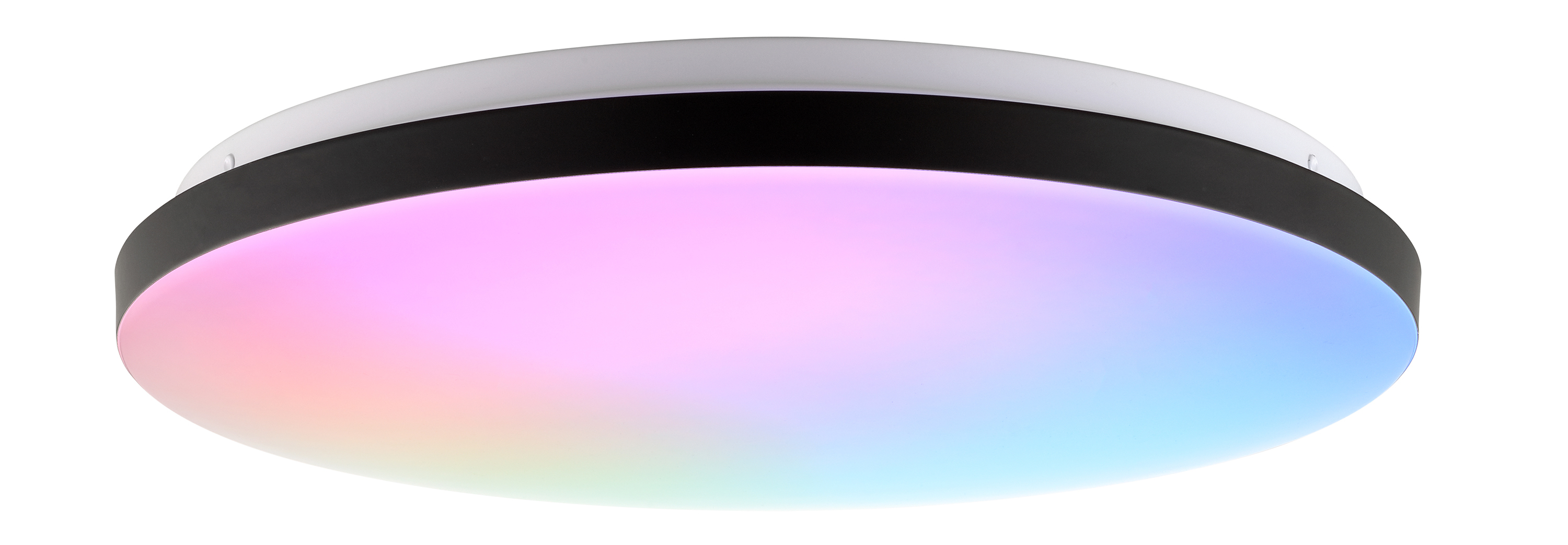 BRILLIANT LED-Deckenleuchte, Ø 39 cm, 20W, CCT, 2400lm, IP20, IC-RGB, mit Fernbedienung, weiß/schwarz LED-Deckenleuchte BRILLIANT, Ø 39 cm, 20W, CCT, 2400lm, IP20, IC-RGB, mit Fernbedienung, weiß/schwarz