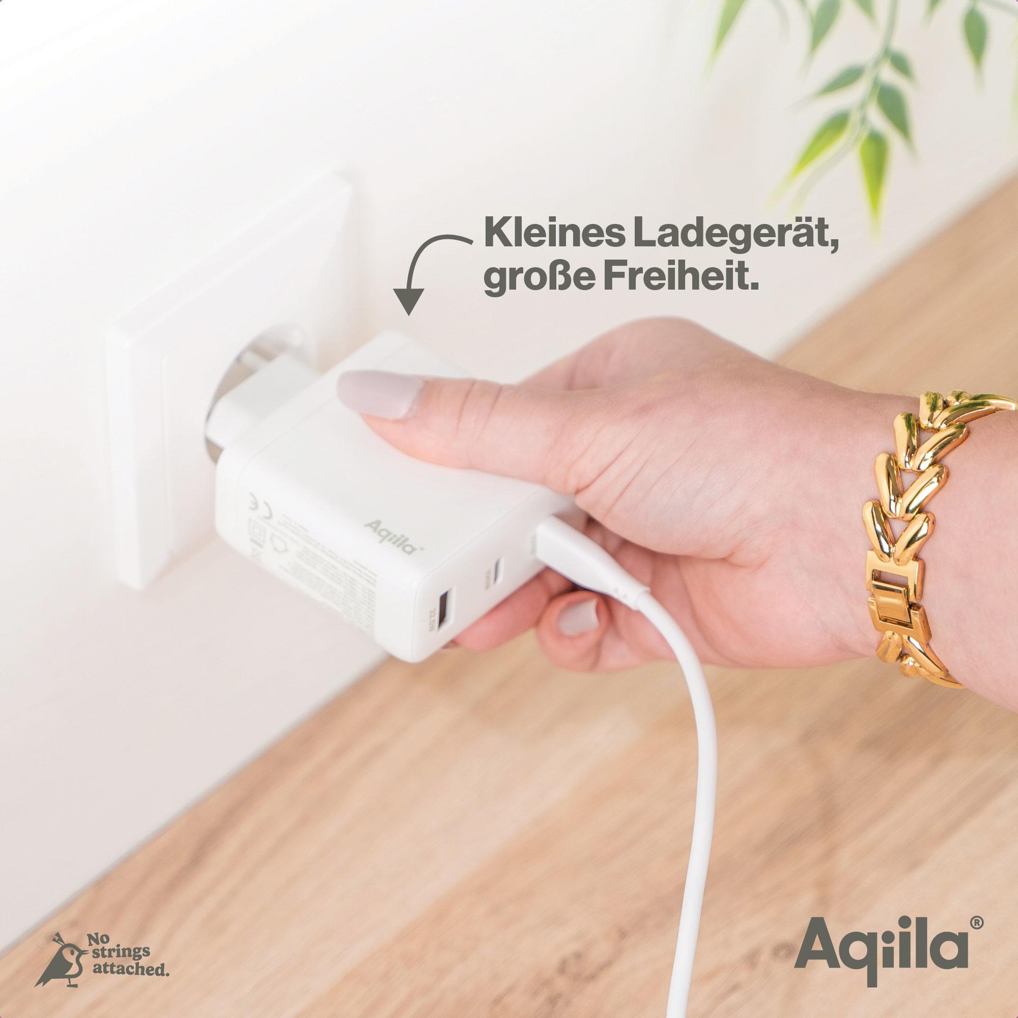 AQIILA USB-Lader Chargebird W4, 120 W, 3-fach, 2x USB-C, 1x USB-A AQIILA USB-Lader Chargebird W4, 120 W, 3-fach, 2x USB-C, 1x USB-A