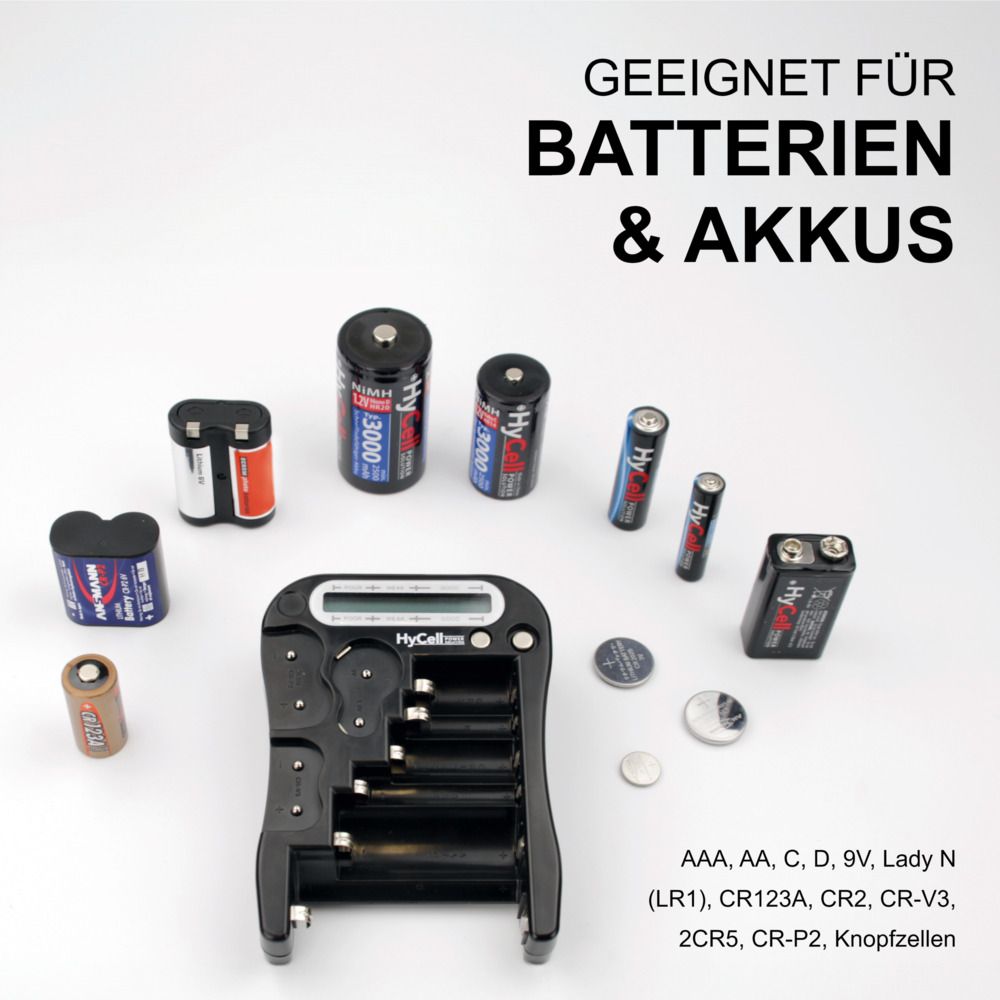 HYCELL LCD Batterie-Tester, für Batterien und Akkus HYCELL LCD Batterie-Tester, für Batterien und Akkus
