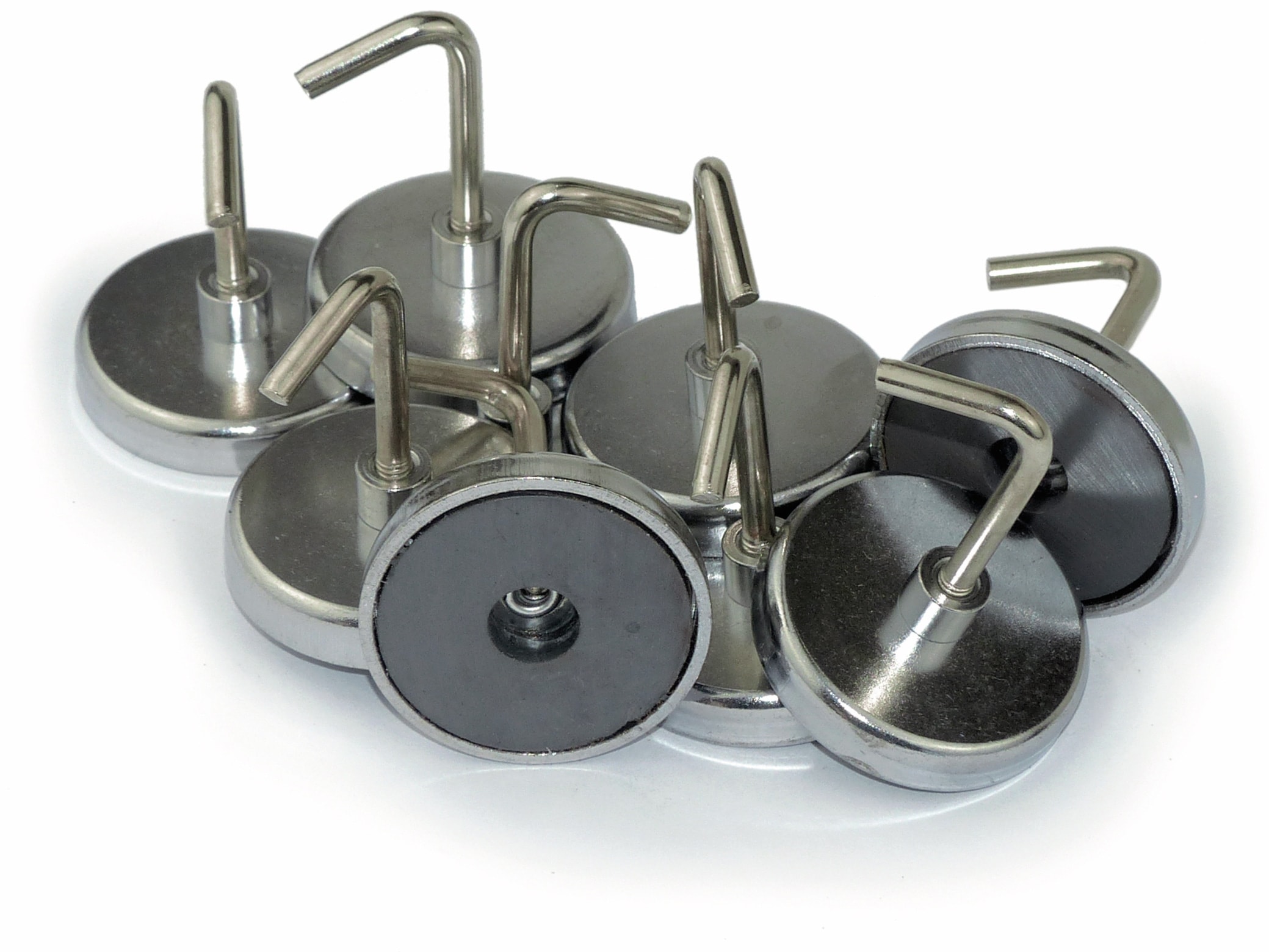 Rundmagnet-Set mit Haken 35x40 mm, 10 Stück Rundmagnet-Set mit Haken 35x40 mm, 10 Stück